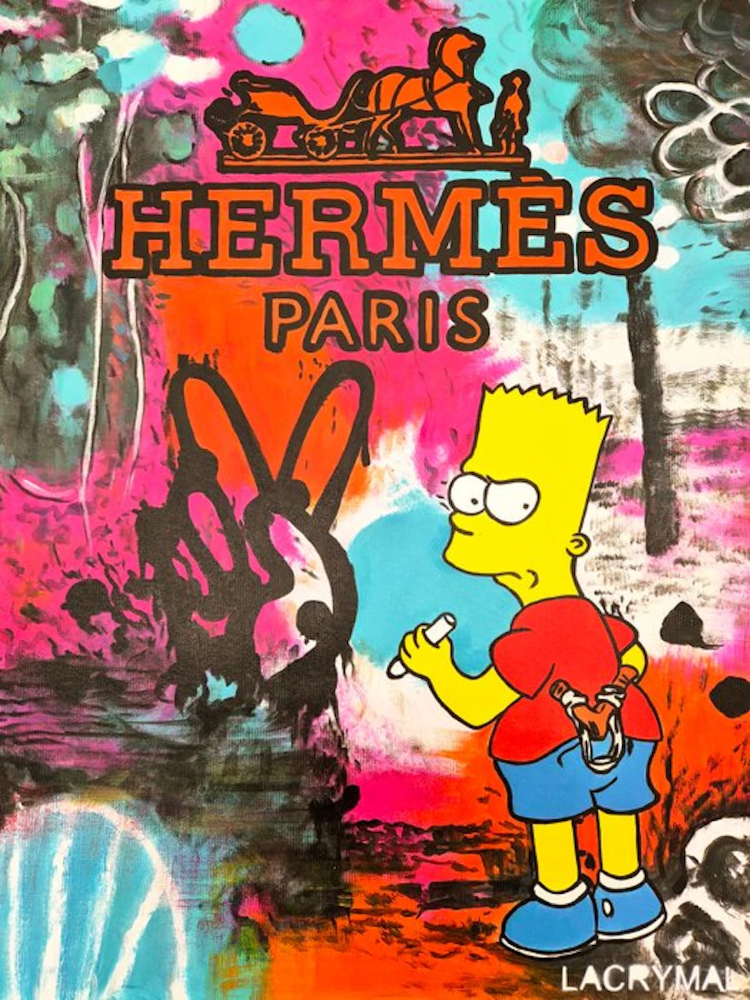 Lacrymal - (100% unique & handpainted) Street Bart Hermes