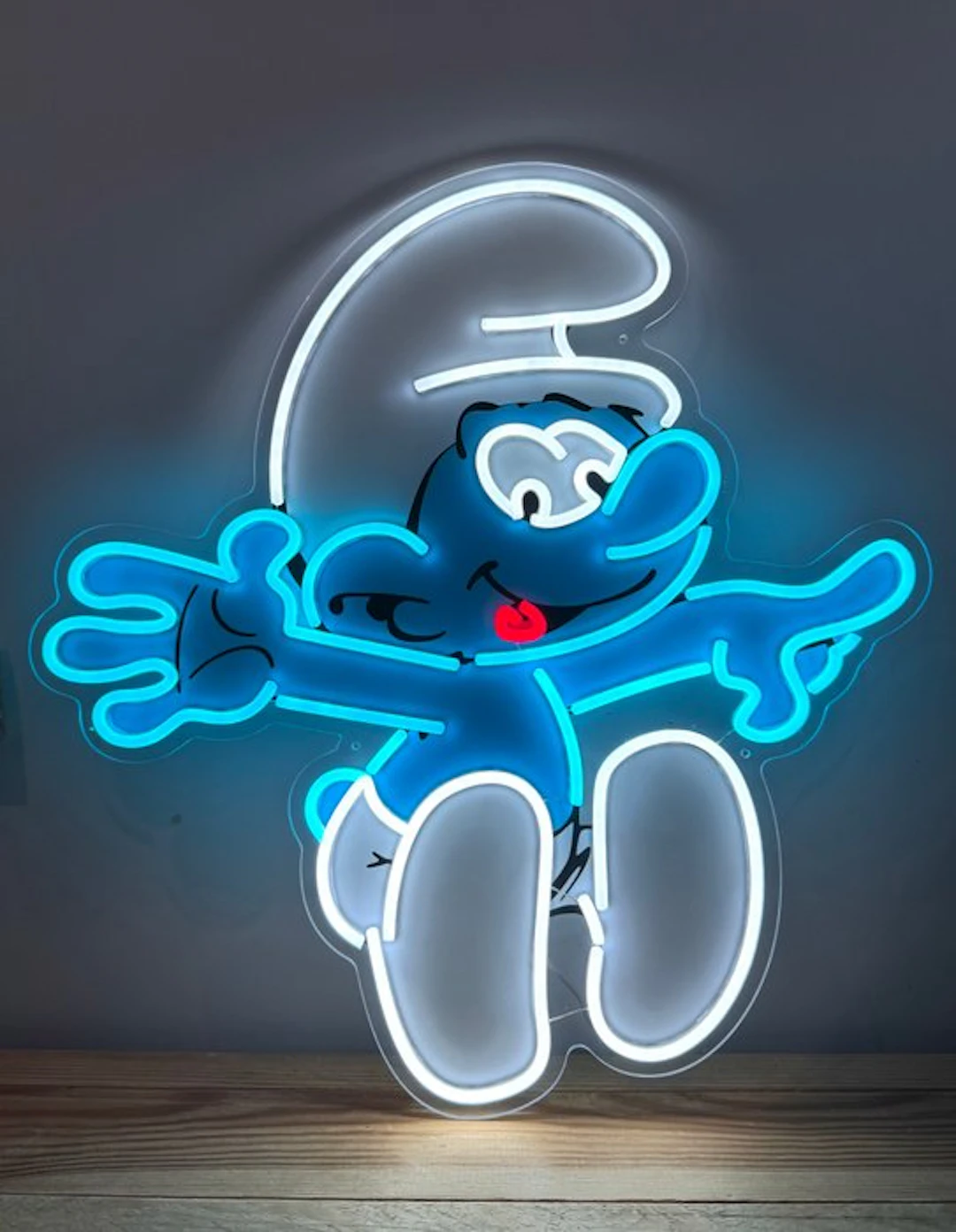 Schtroumpf - Neon light sign - Plexiglass