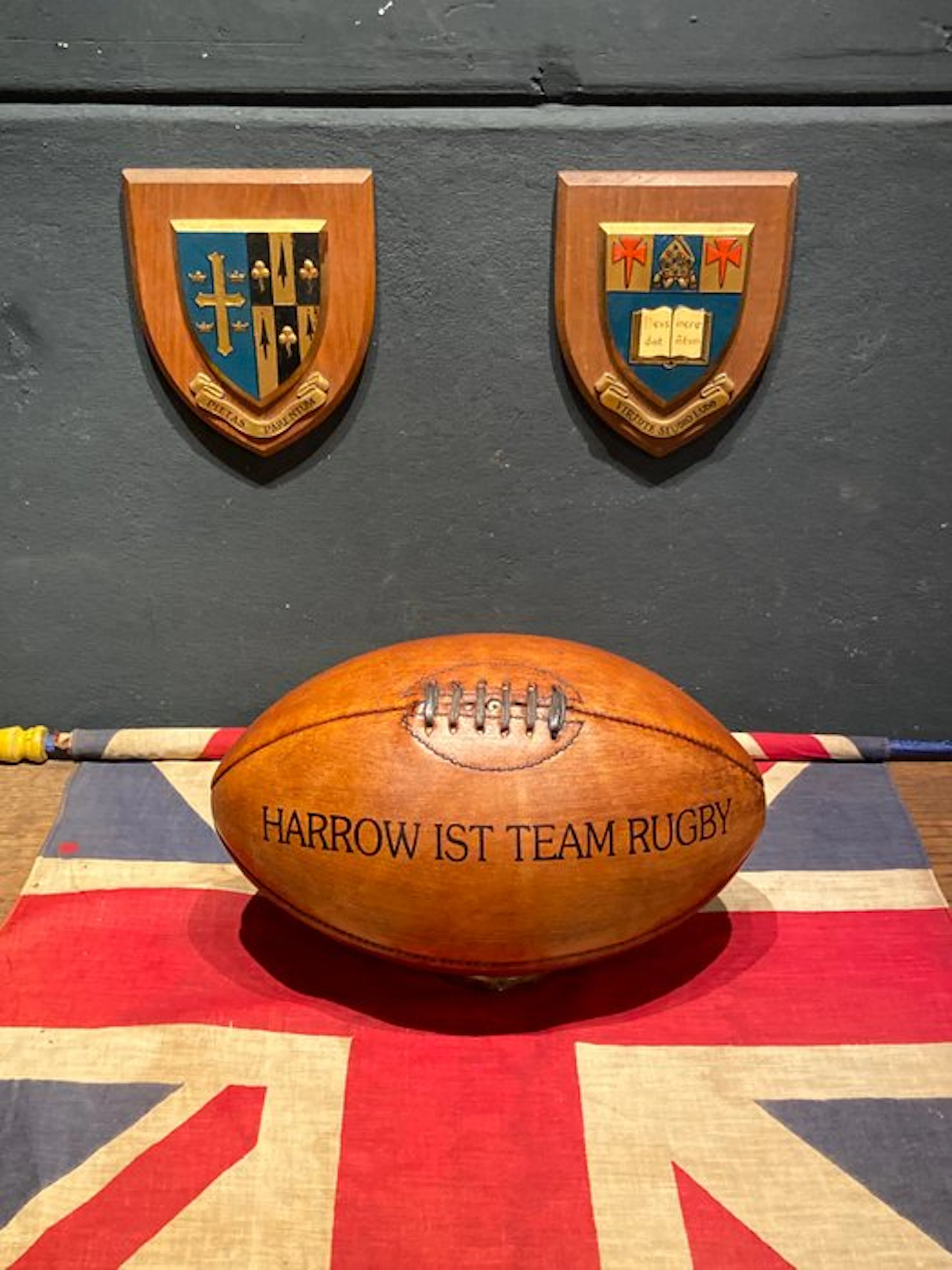Antique rugby ball - 4-panel - vintage rugby ball