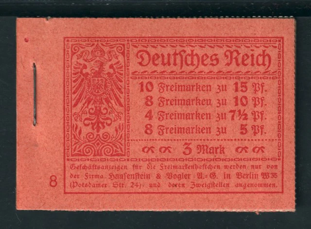 German Empire 1918 - German Reich stamp booklet MH 11.1 B ** Germania 1919