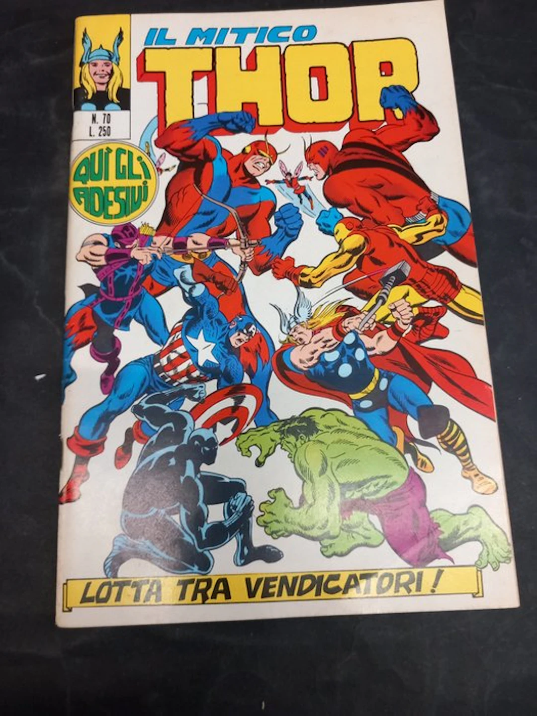 Thor n. 70 - editoriale Corno con adesivi - 1 Comic - First edition - 1973