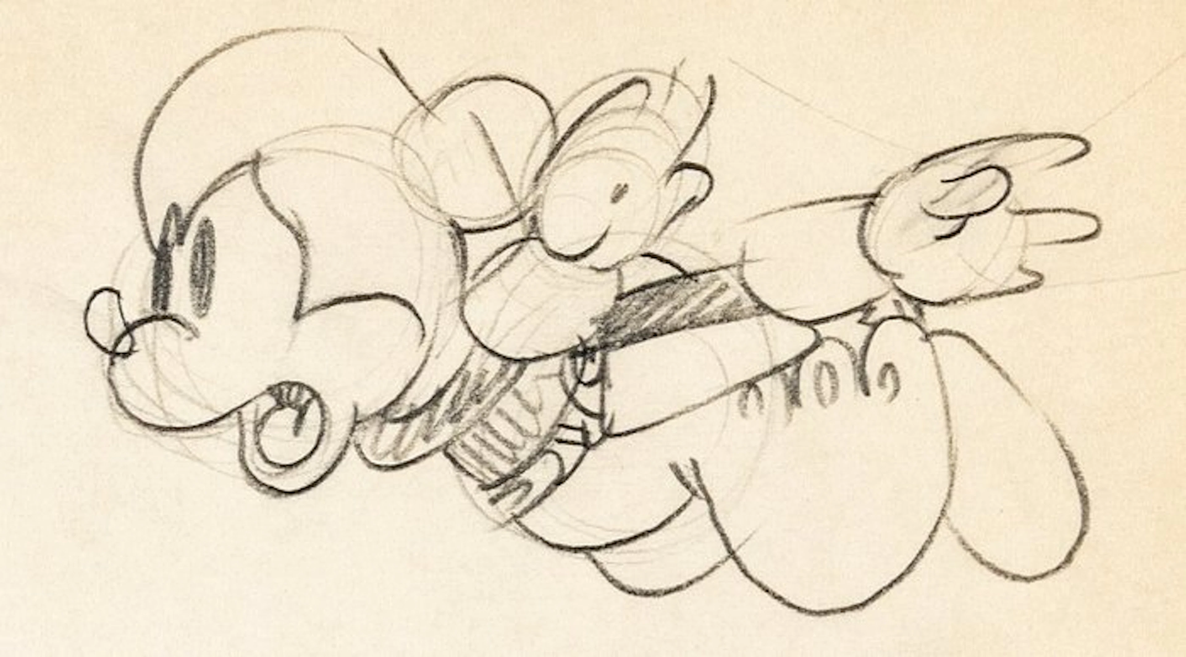 Walt Disney – Mickey Mouse Animation Drawing - Two-Gun Mickey (1934)