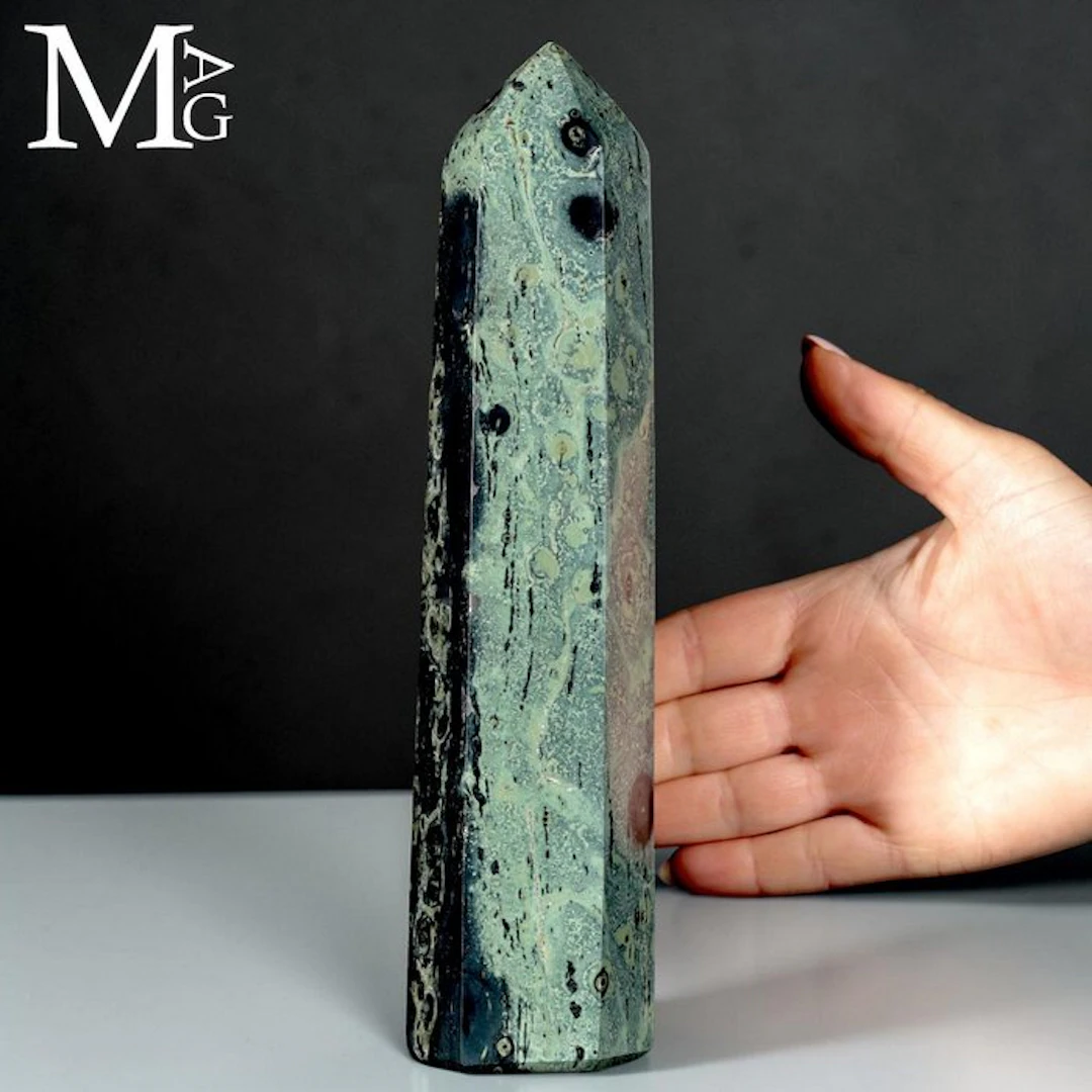 Kambaba Jasper Obelisk Tower from Madagascar - Formed...