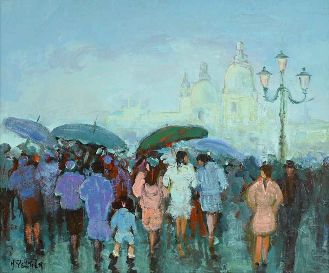 Marcel Peltier (1924-1998) - Venise sous la pluie