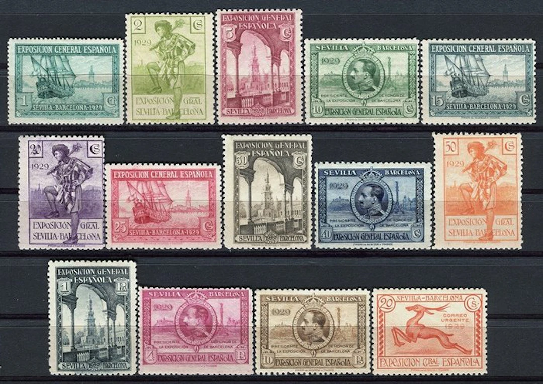 Spain 1929 - Congress of the UPU. - EDIFIL 297-309