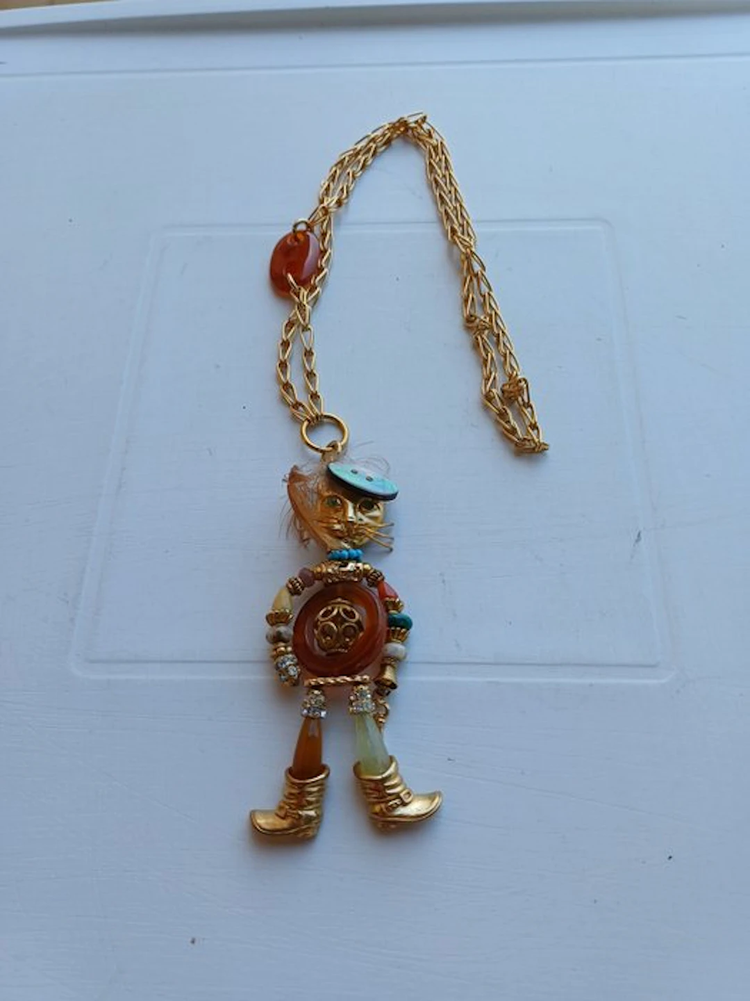 No reserve price - Necklace with pendant Gold-plated