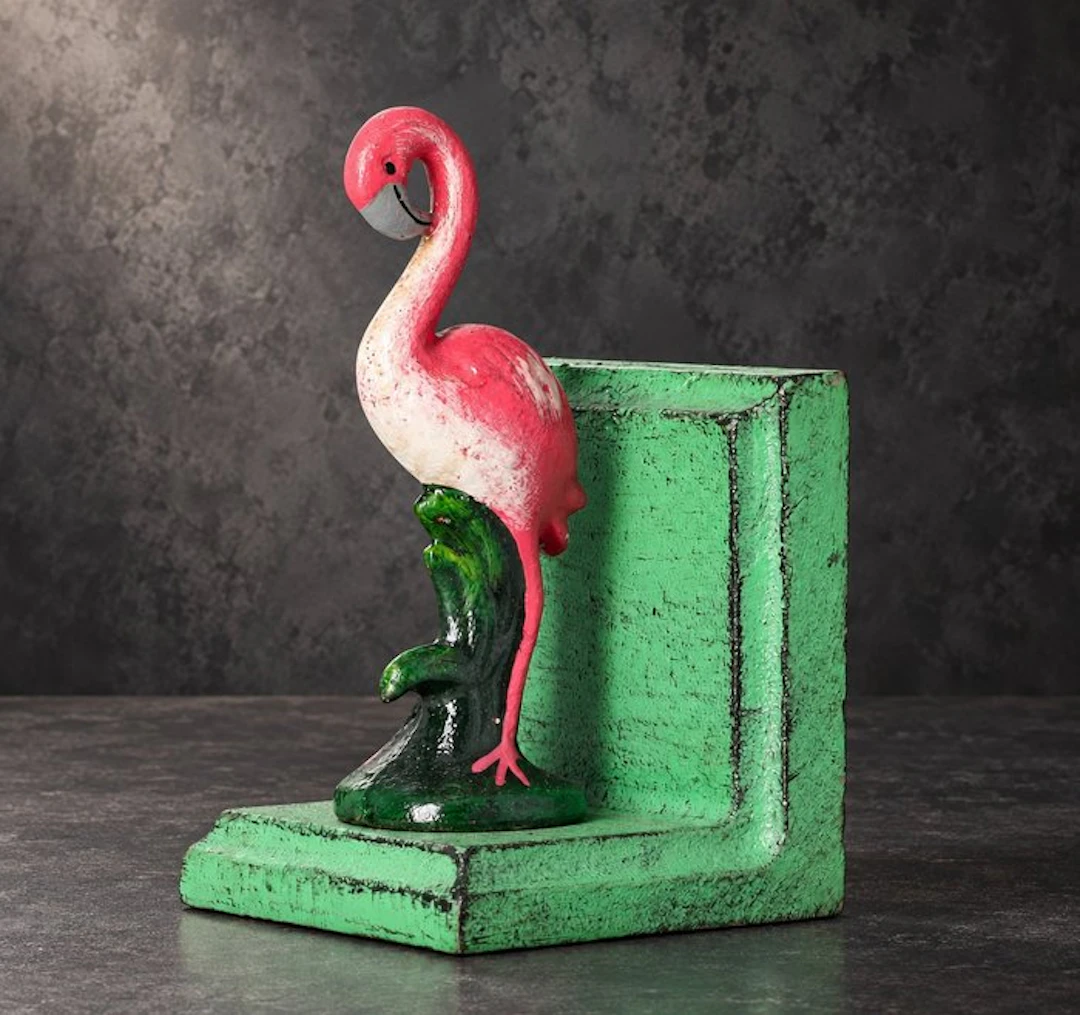 Bookends - Iron - Flamingo bookend