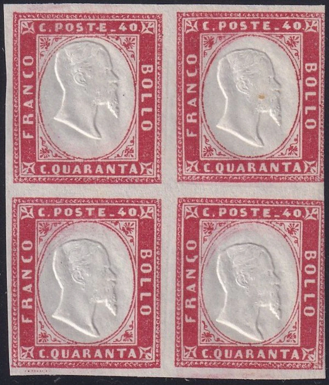 Italian Ancient States - Sardinia 1862 - IVth Issue 40c...