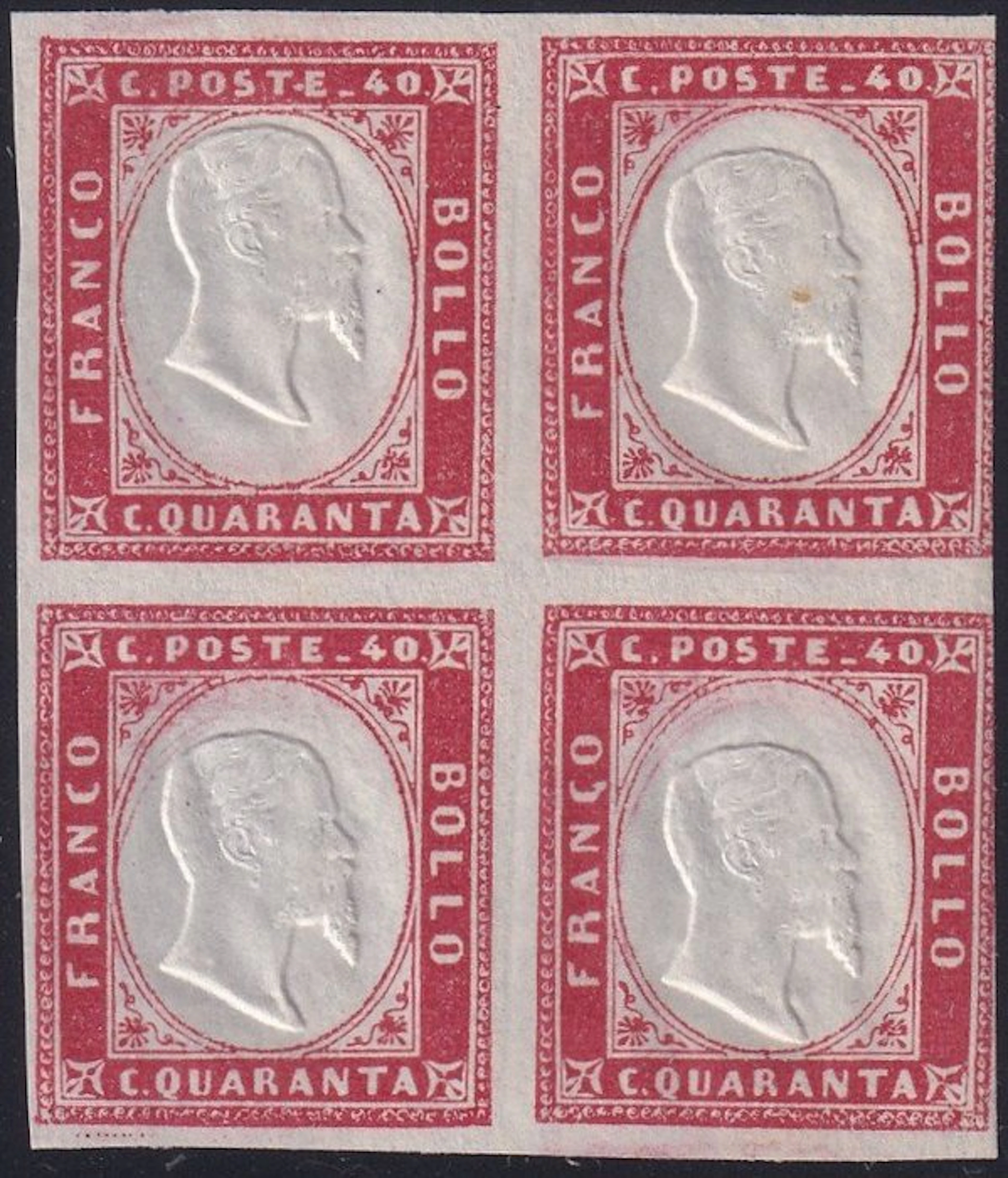 Italian Ancient States - Sardinia 1862 - IVth Issue 40c...