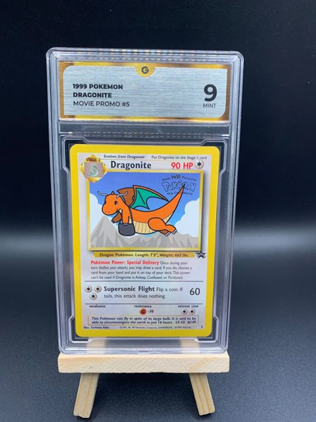 Pokémon - 1 Graded card - Dragonite 5 Promo card - GG 9 - WOTC - Base set