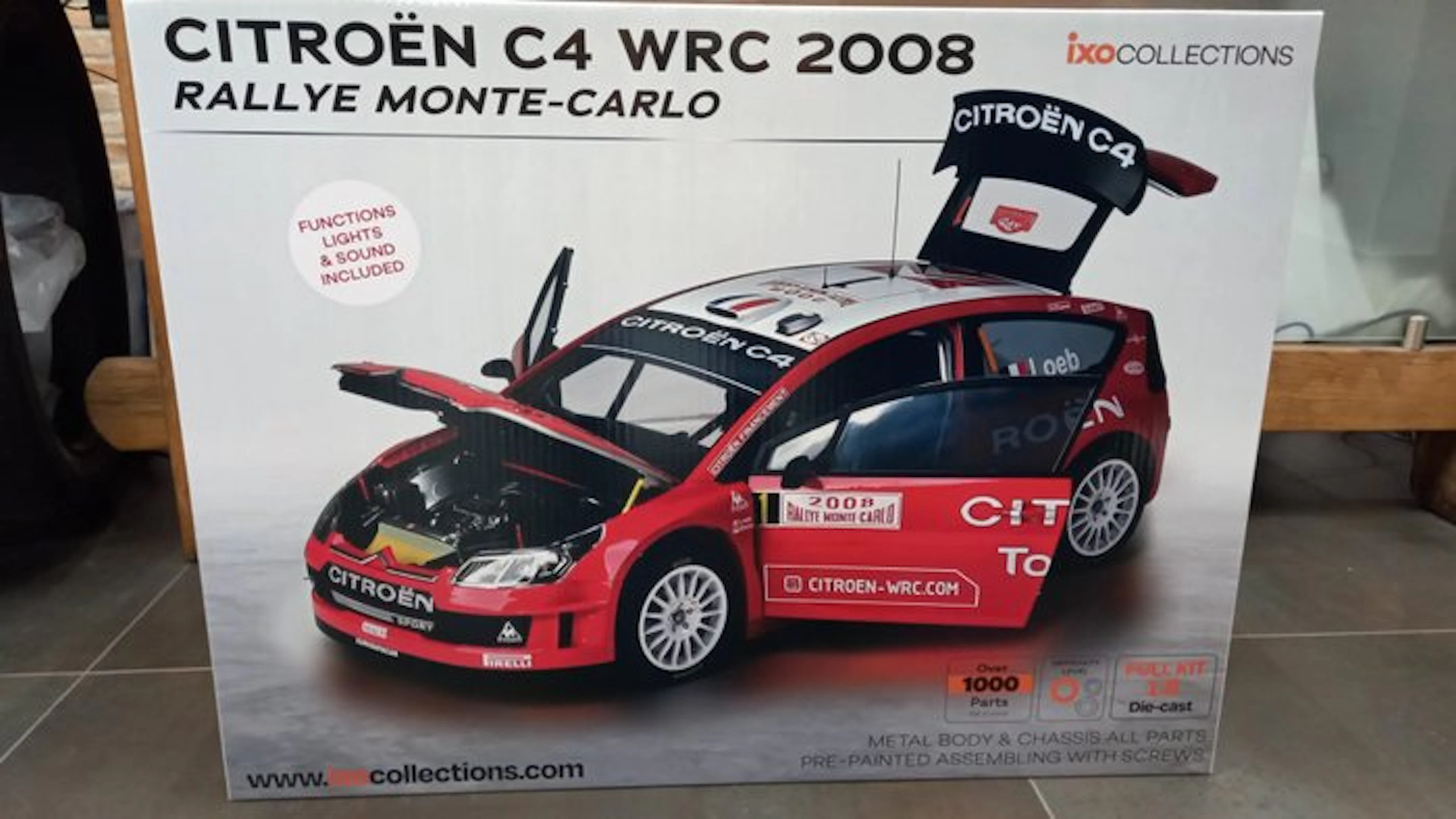 IXO 1:8 - Model car - Citroen C4 WRC rally Monte Carlo 2008