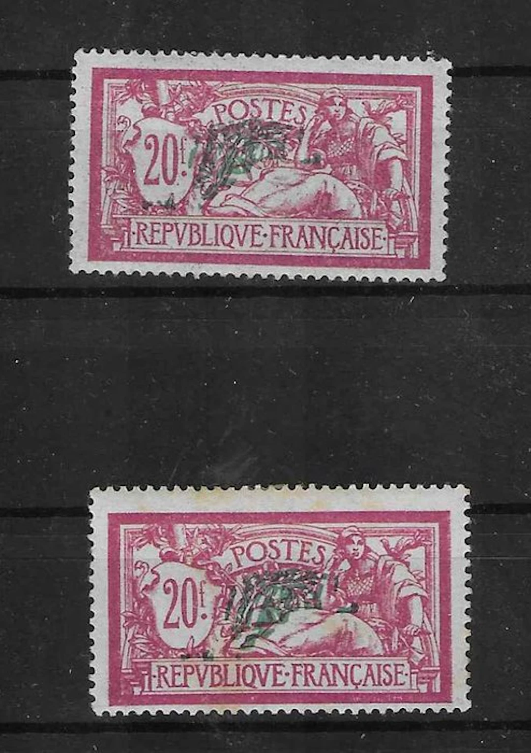 France - type Merson - quote = 520 euros - Yvert n°208 x 2 exemplaires