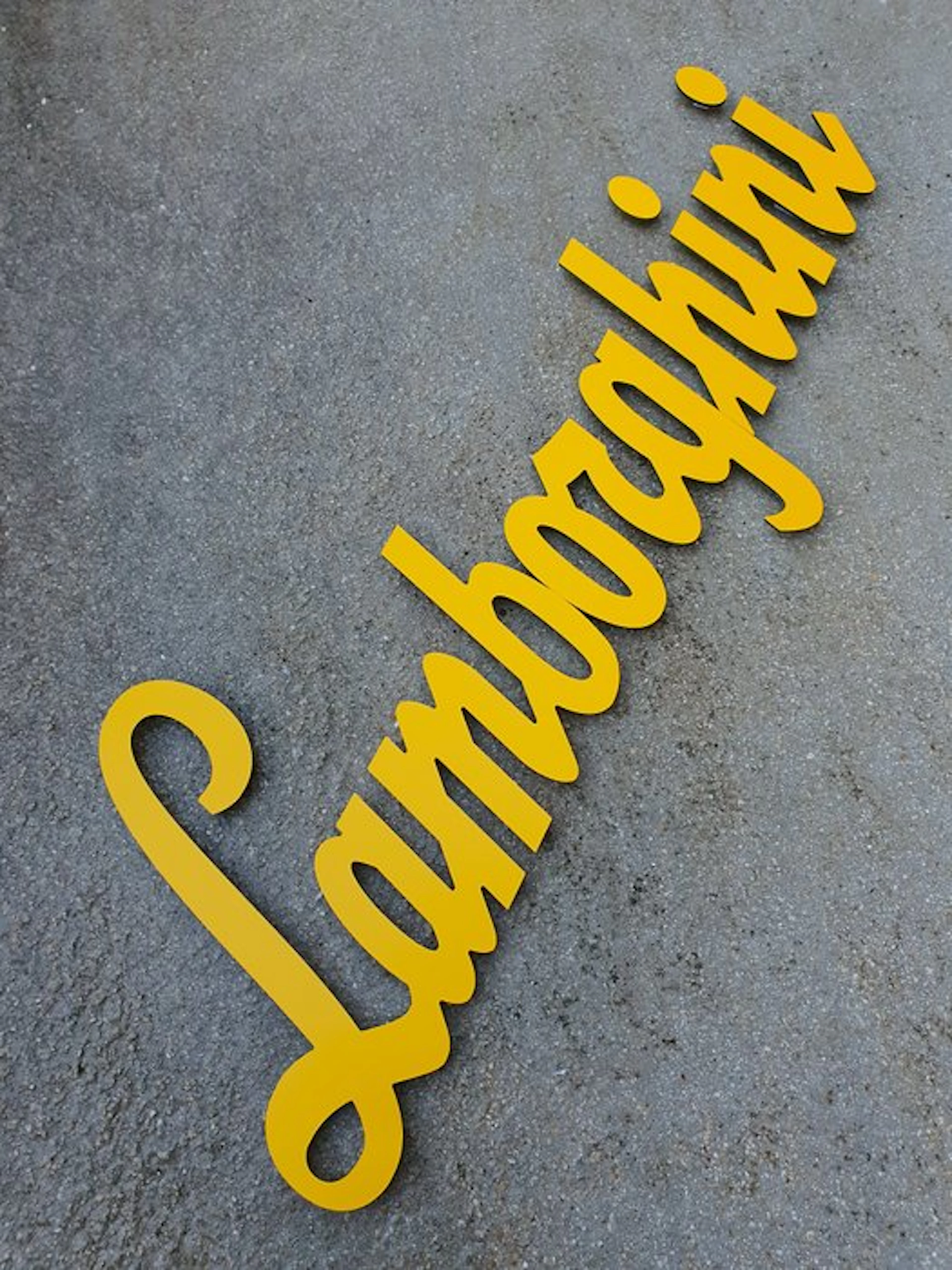 Professional Wall logo Aluminium* - Size XXL --> 140 cm - Lamborghini
