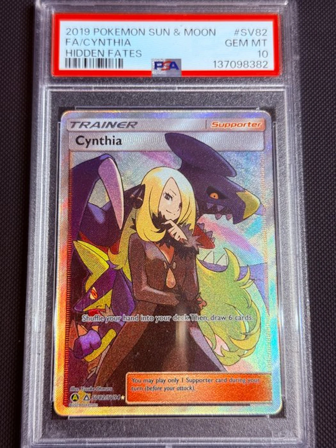 Pokémon - 1 Graded card - Cynthia SV82 Full art