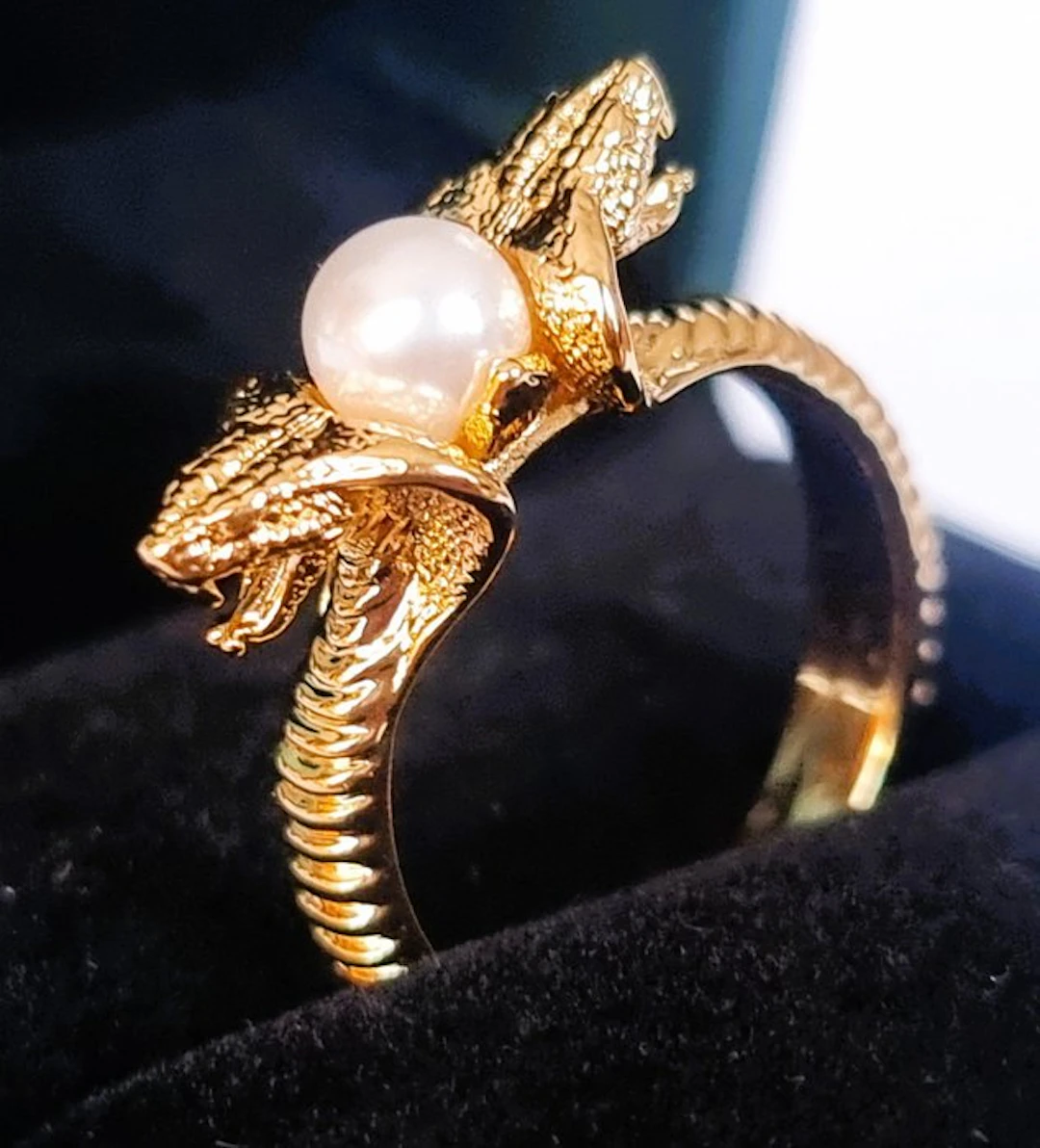 Refined ring - Cobra - Cultured pearl - Ancestral...