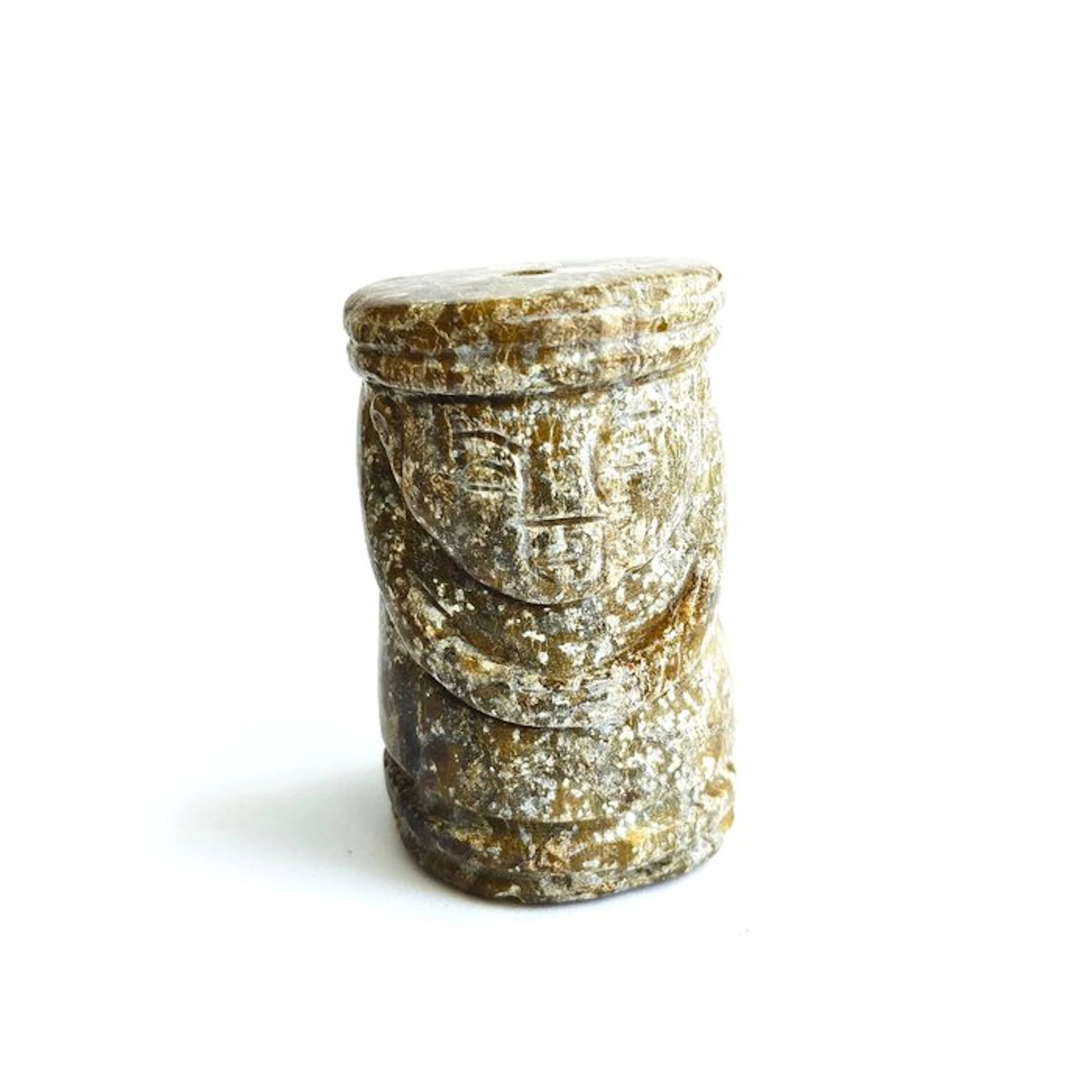 Sino-Siberian Jadeite Robed Dignitary Bead Talisman - 60 mm