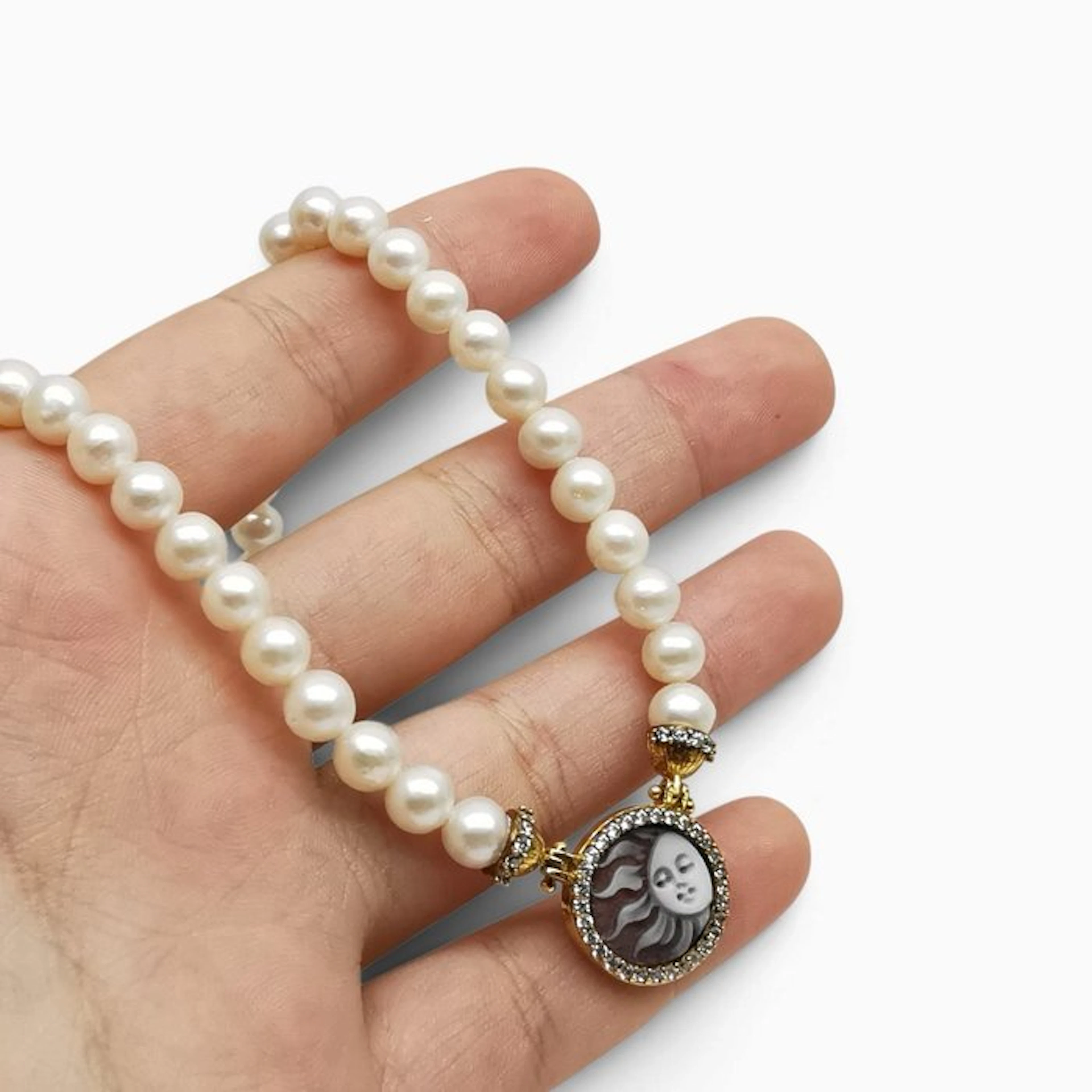 Pearl - Silver - Necklace - Italian craftsmanship
