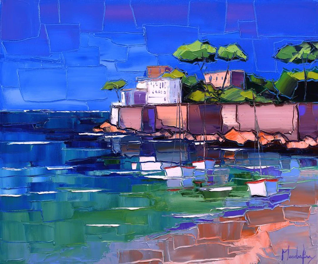 Caroline Mandrafina - Pfleger " LARGE " Plage de Bestouan " Cassis "