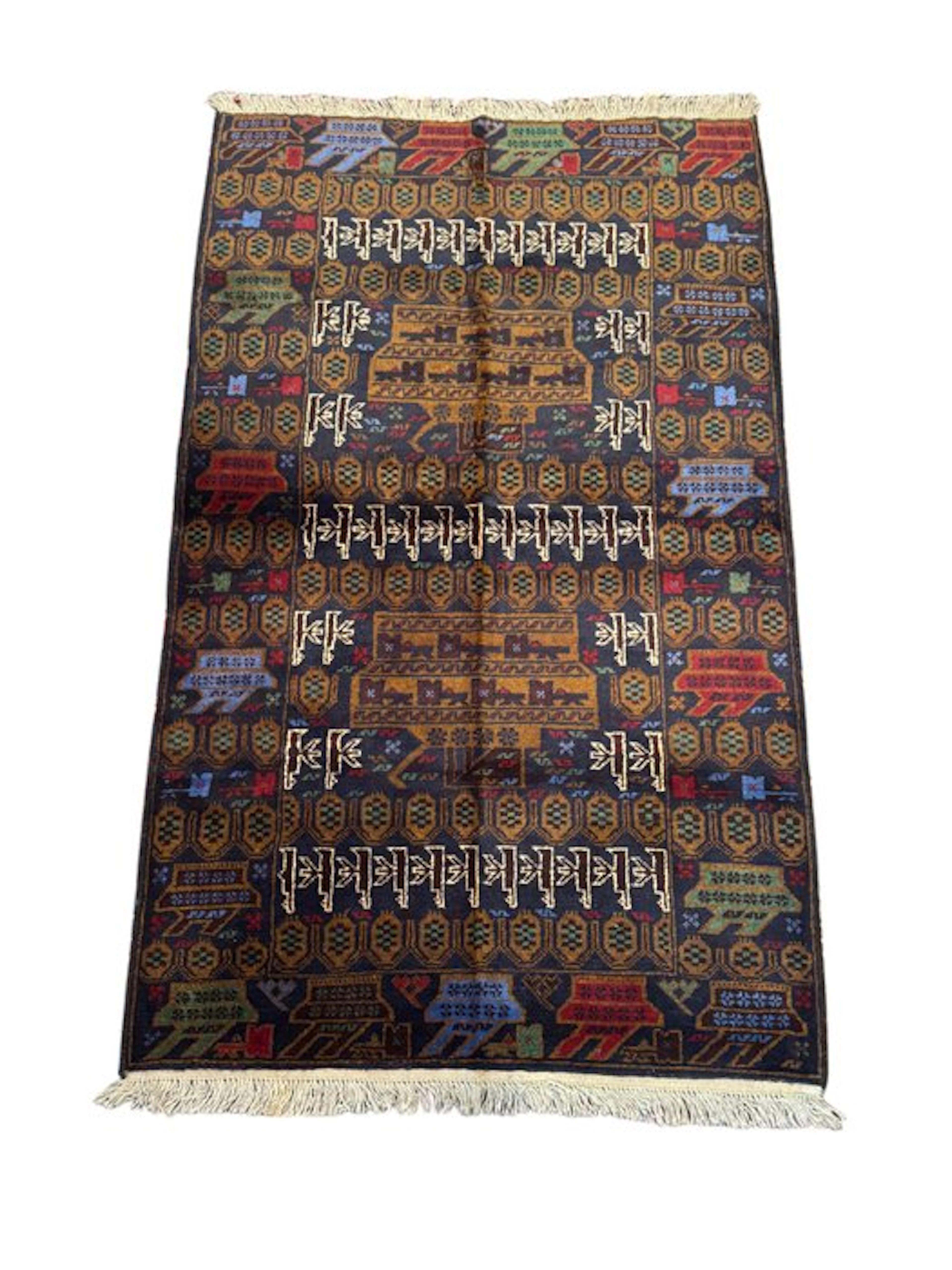 Afghan - Carpet - 129 cm - 80 cm - Soviet-Afghan era war rug