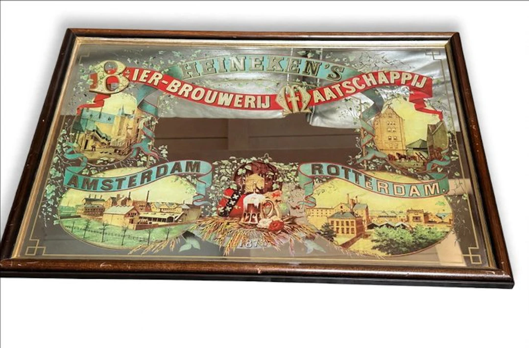Heineken - Mirror - Wood, Glass - advertising mirror