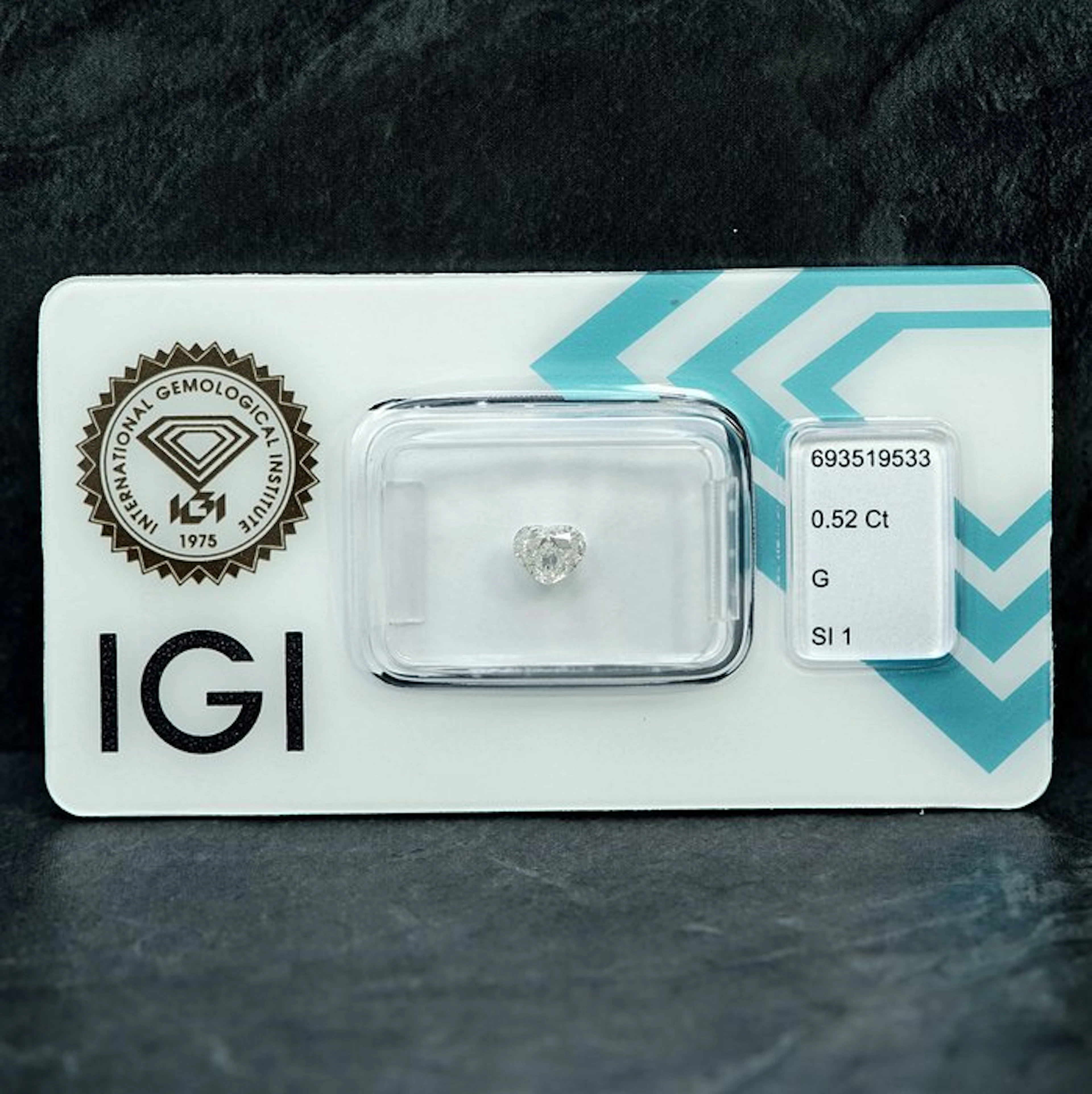 1 pcs Diamond (Natural) - 0.52 ct - Heart - G - SI1...