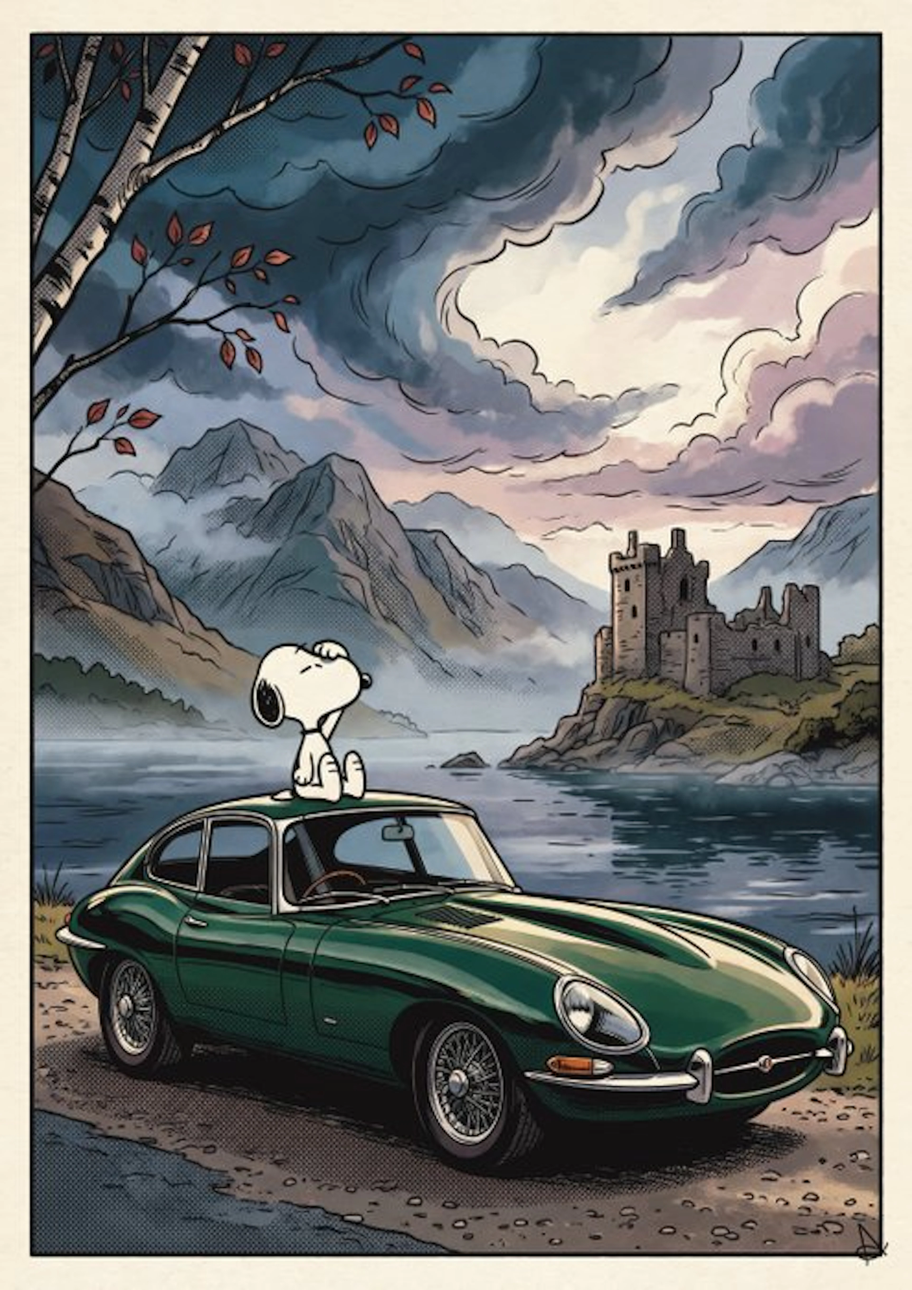ANDSAL - Snoopy & Jaguar E-Type Series 1 Coupe...