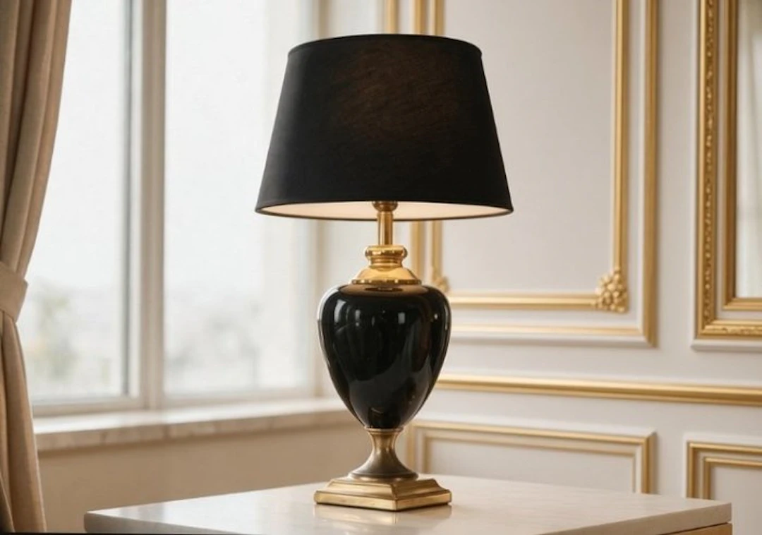 Le Dauphin - Lamp - Ancemont Model - Ceramic, Brass, golden metal