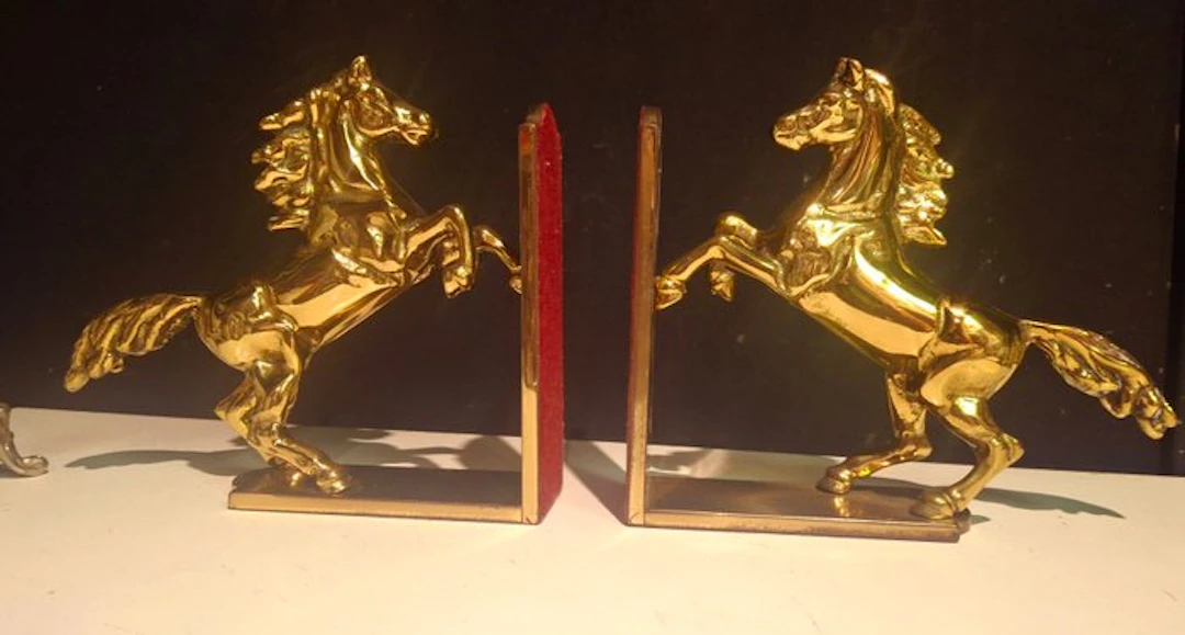 Bookends (2) - Brass - Vintage bookends