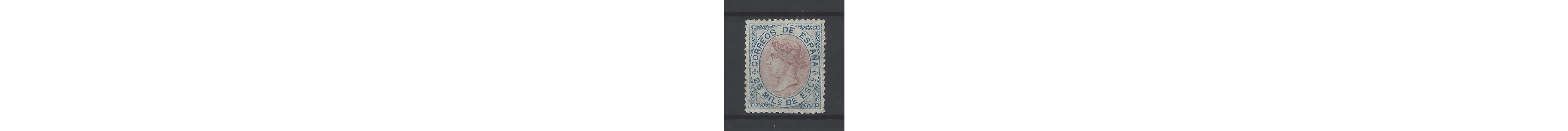 Spain 1867 - Elizabeth II 25 thousandths - well centered - Edifil…95
