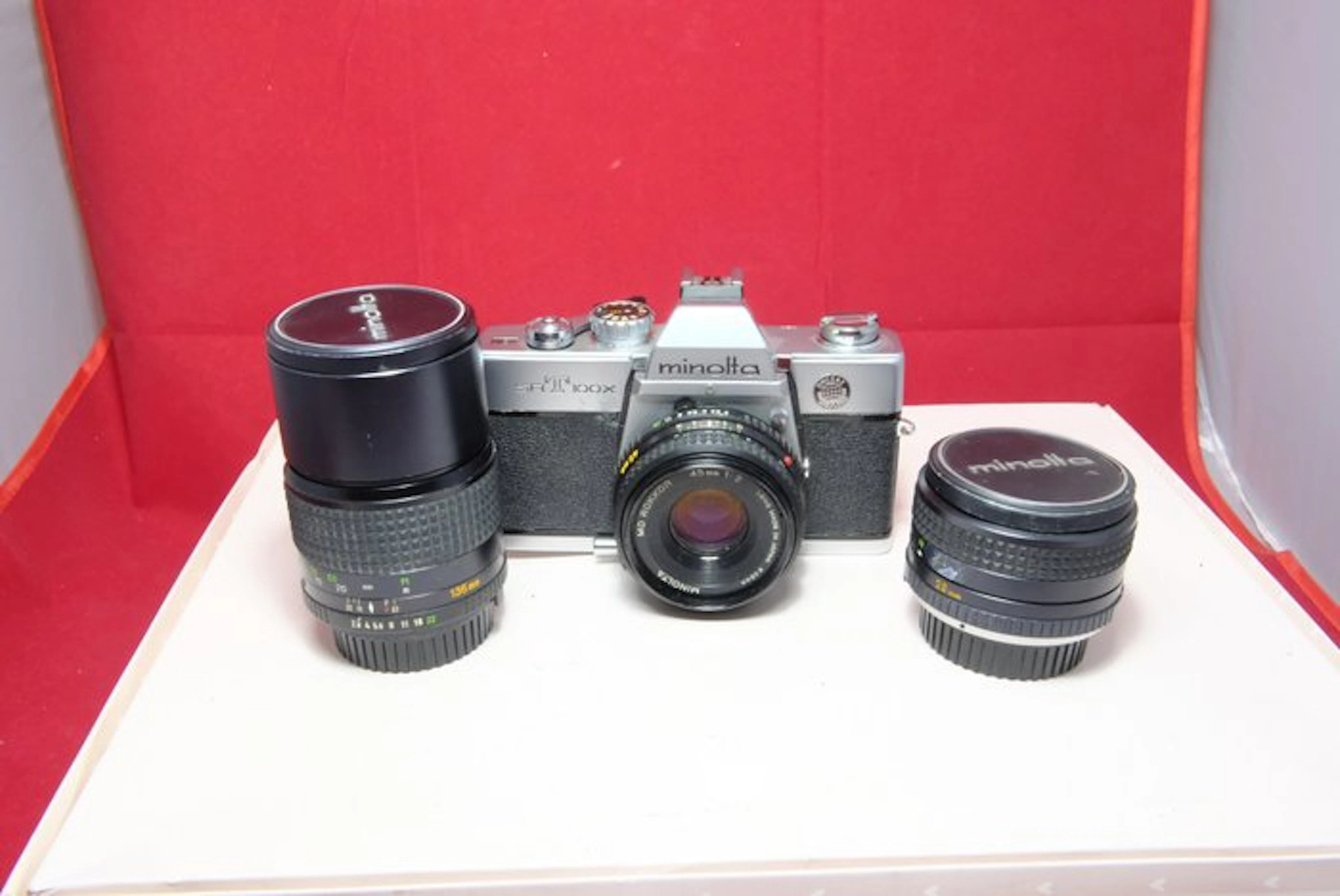 Minolta SRT 100 X + Rokkor obiettivi: 2/45mm + 2.8/135mm...