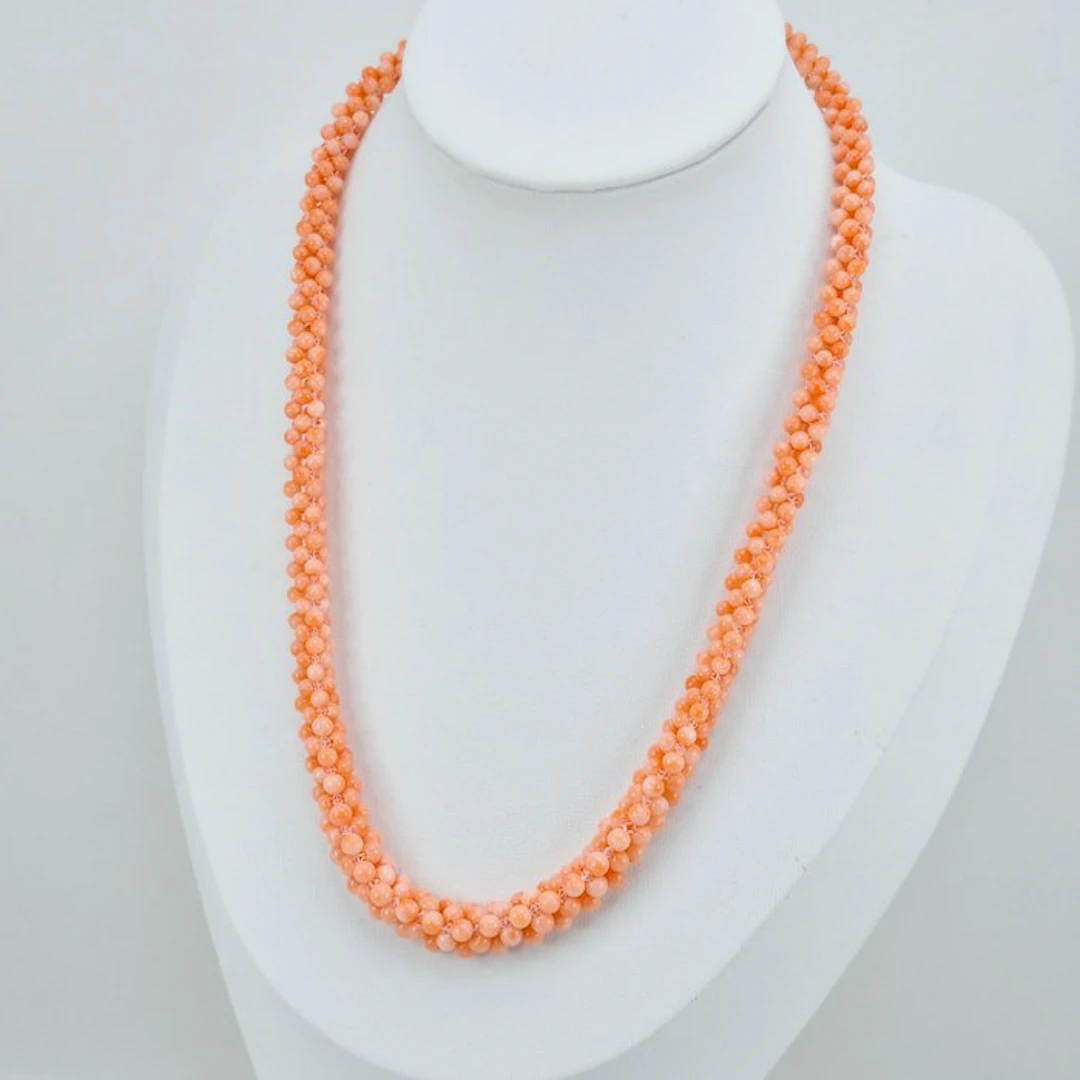 Coral - Silver, Gold-plated - Necklace - PINK CORAL