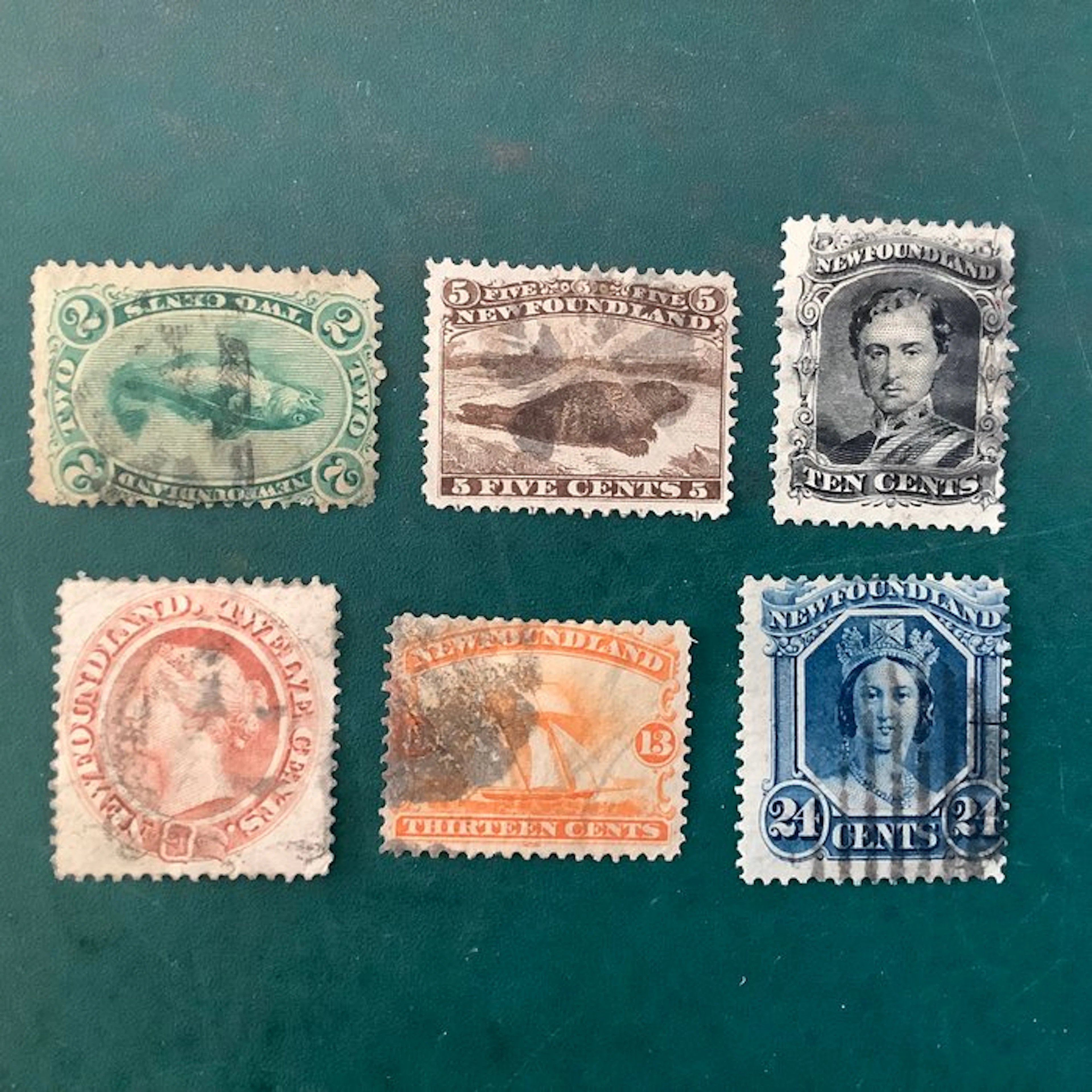 Newfoundland 1865 - Animals and personalities - SG 25/30