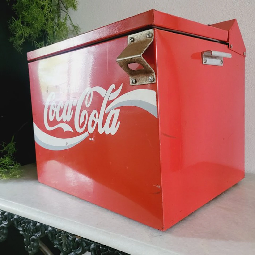 Coca-Cola - Advertising sign - Cooler, 1970 - Metal
