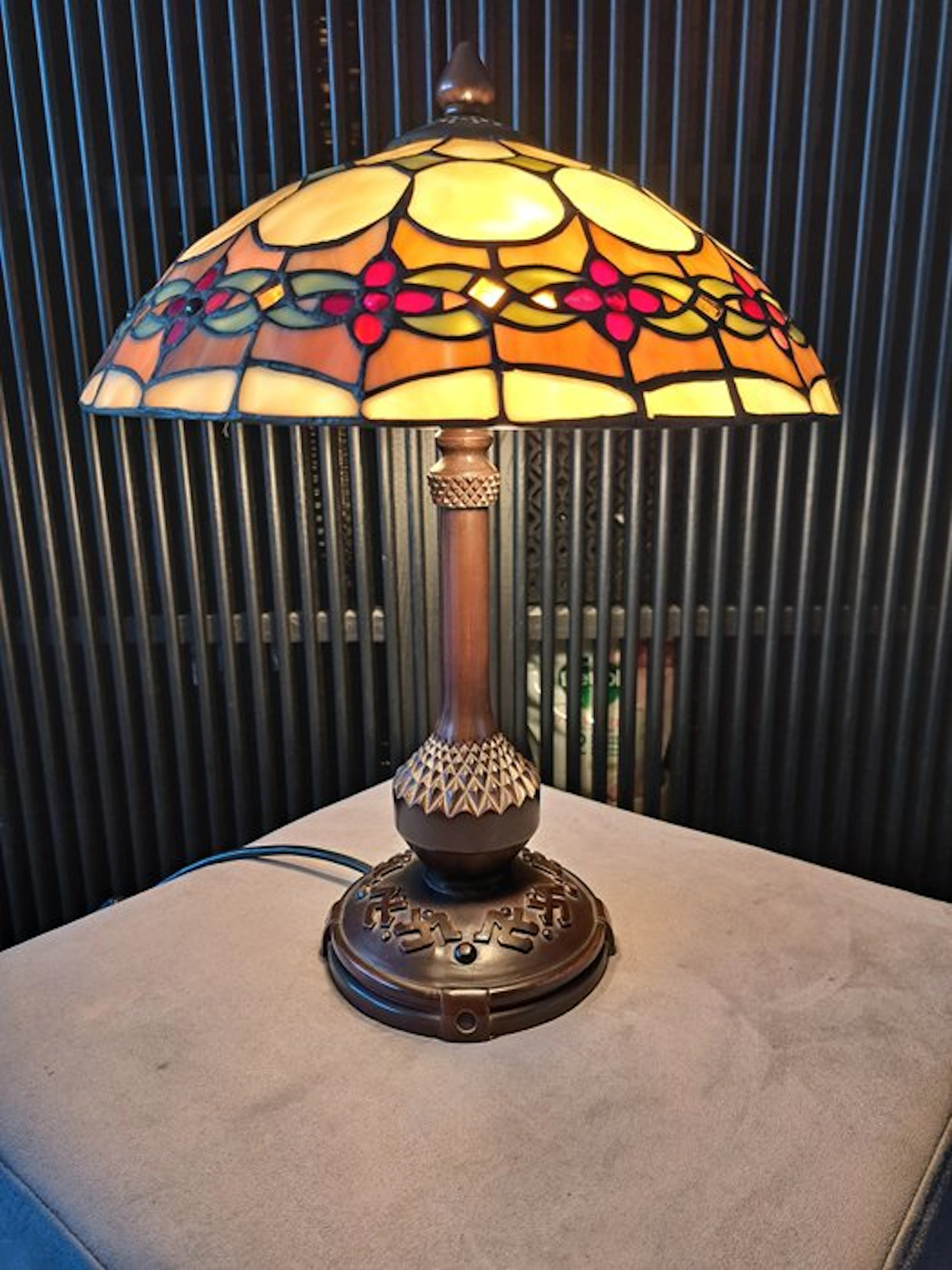 Tiffany Art Deco stijl tafellamp - Table lamp - Stained...