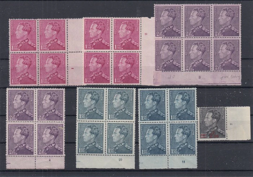Belgium 1936 - Poortman: a nice lot of plate numbers...
