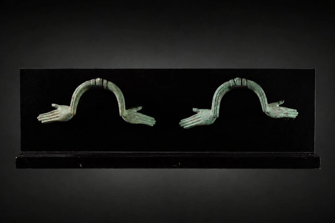 Etruscan Cauldron handles in the shape of hands