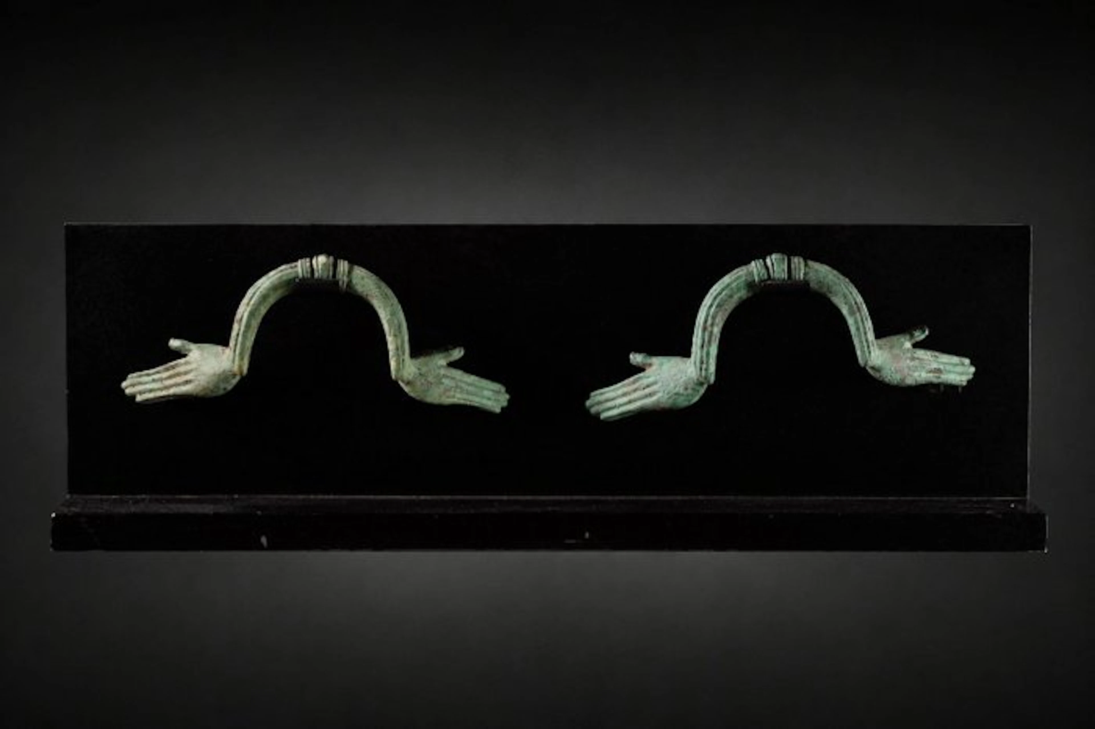 Etruscan Cauldron handles in the shape of hands