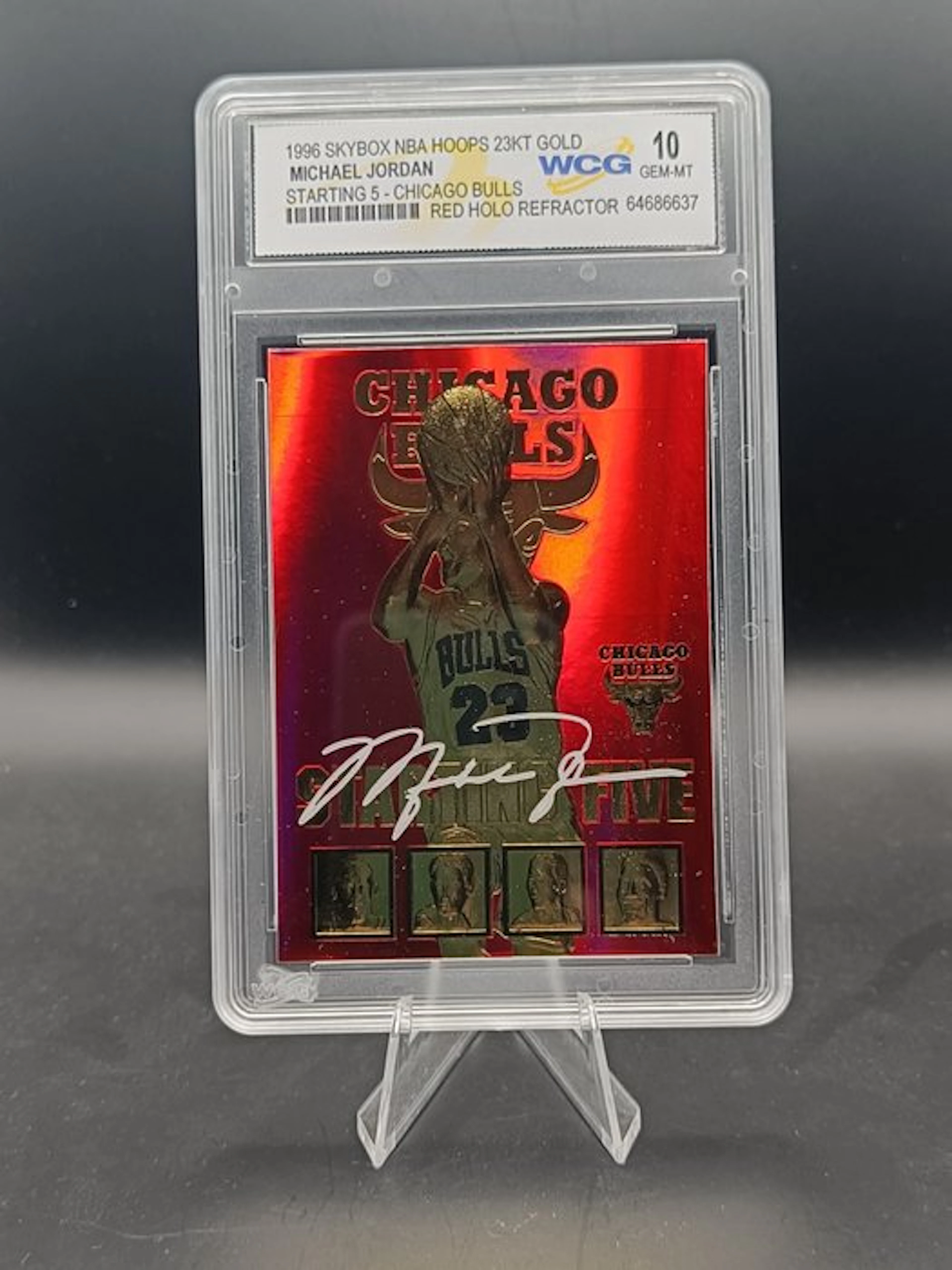 1996 Fleer EX-2000 23 KT Gold Michael Jordan - WCG 10 Graded card