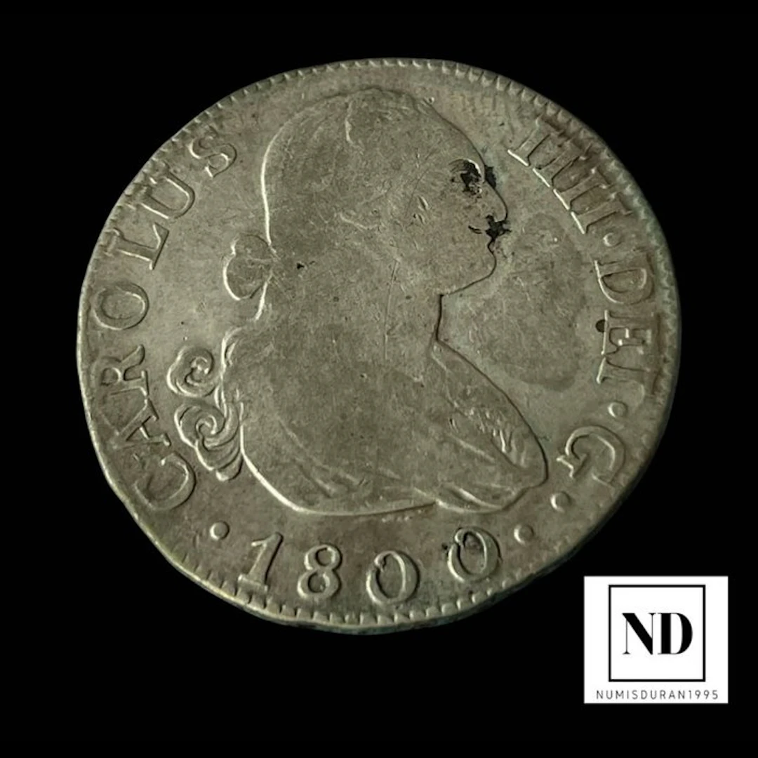 Spain. Carlos IV. 2 Reales 1800 - Madrid (No reserve price)