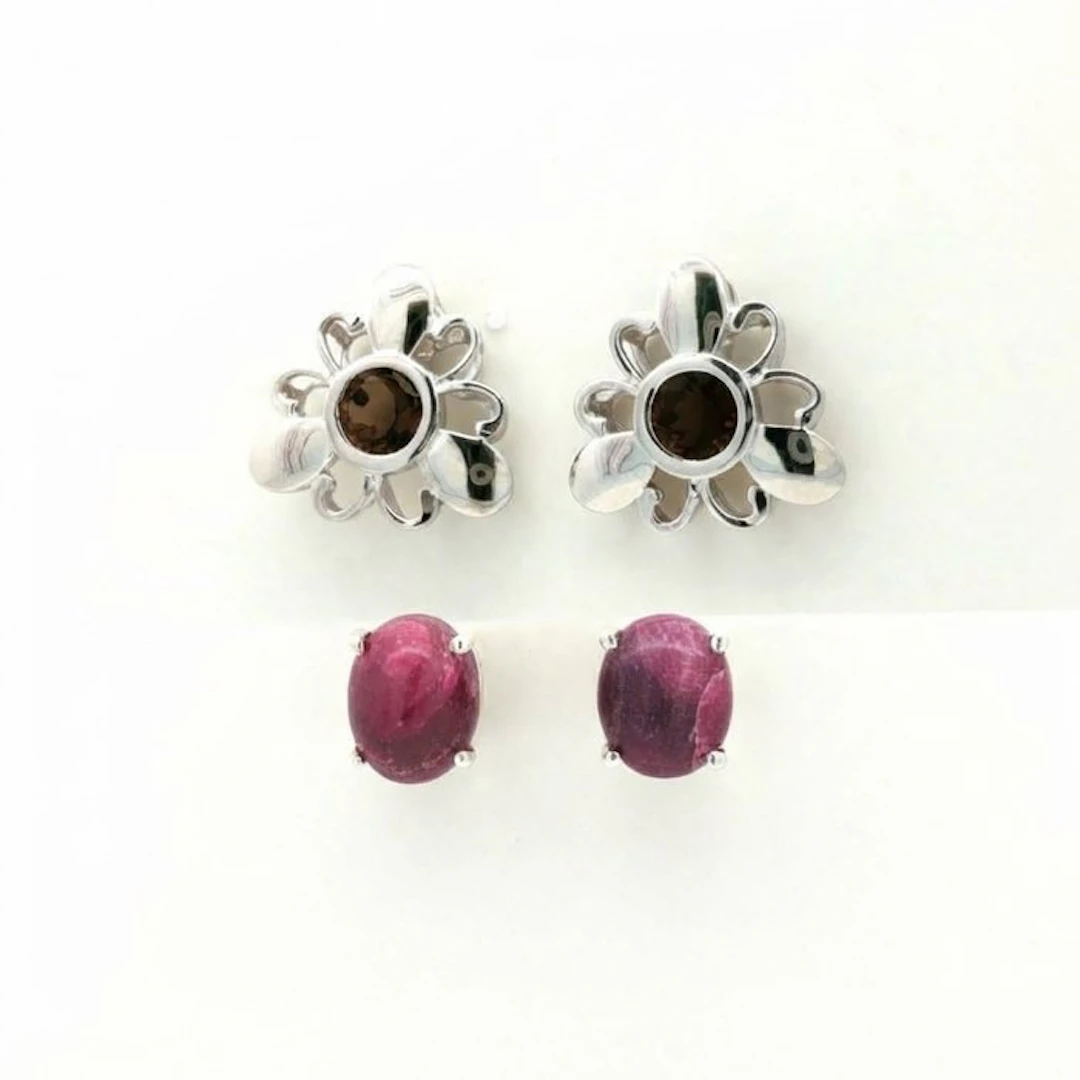 No reserve price - 2 piece jewellery set Silver - 10.20ct