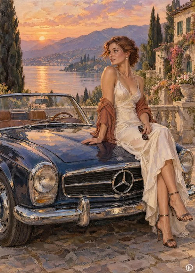 Kleury.art - [XL Canvas] "Evening at the Grand Hôtel” by Kleury.art (1/5)