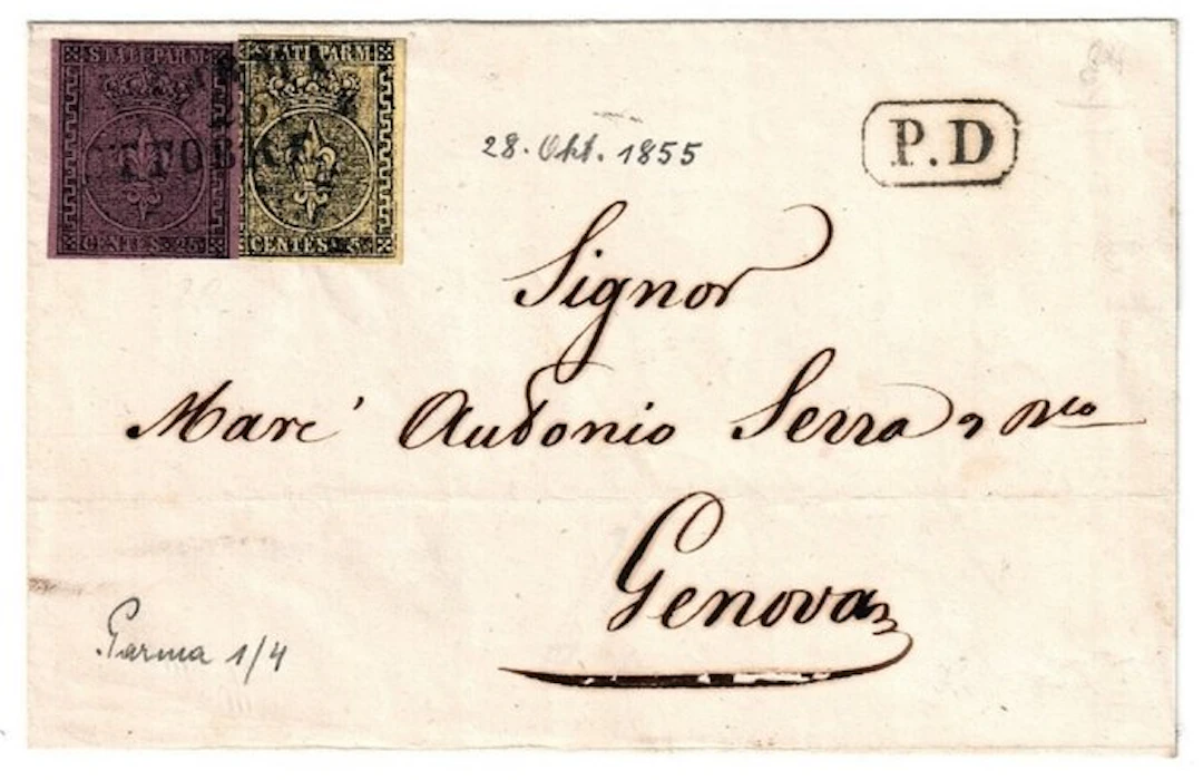 Italian Ancient States - Parma 1855 - SPLENDID and RARE...