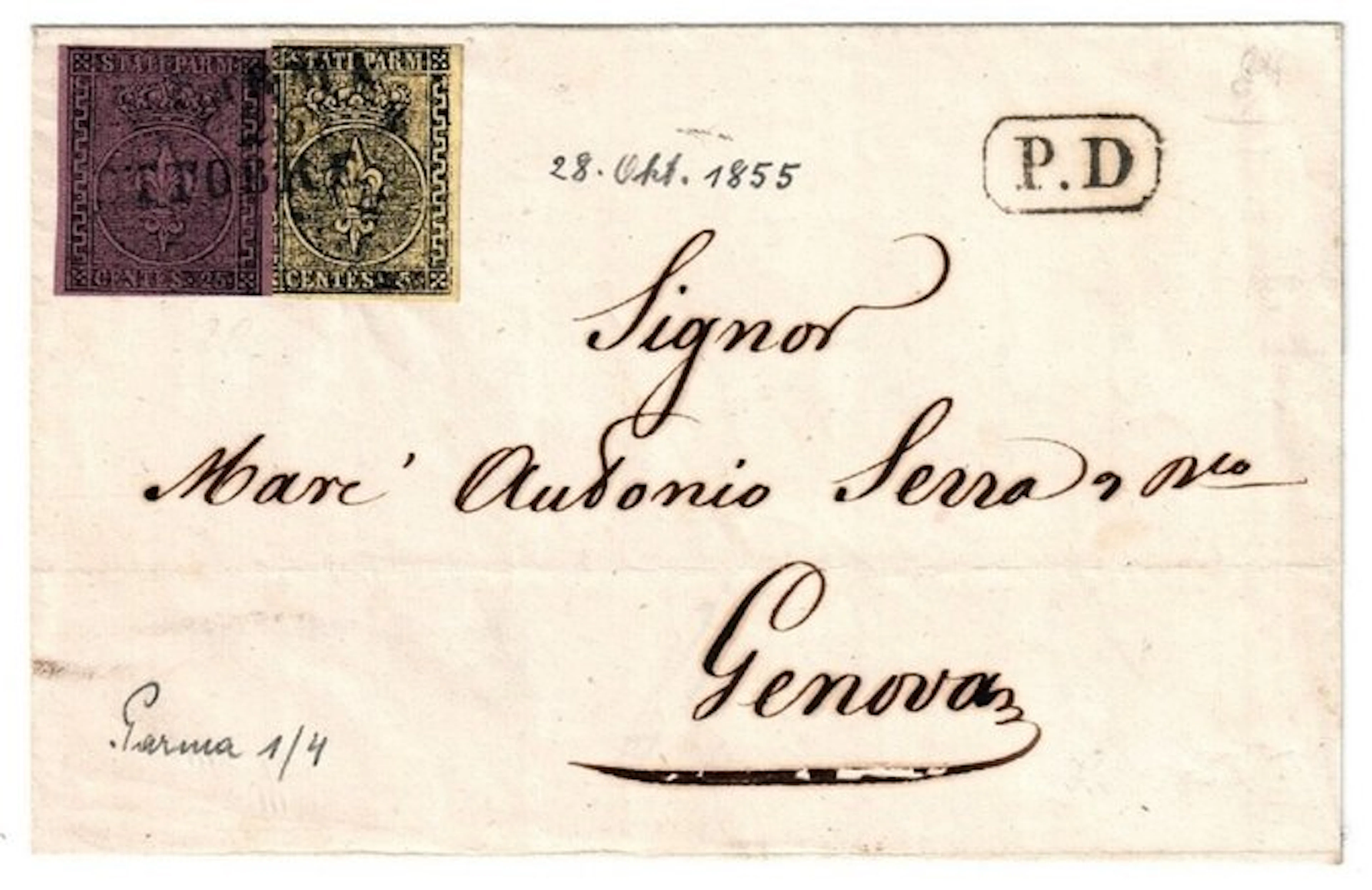 Italian Ancient States - Parma 1855 - SPLENDID and RARE...