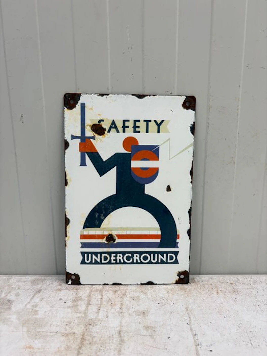 London Underground – Safety – Emaille reclamebord met...