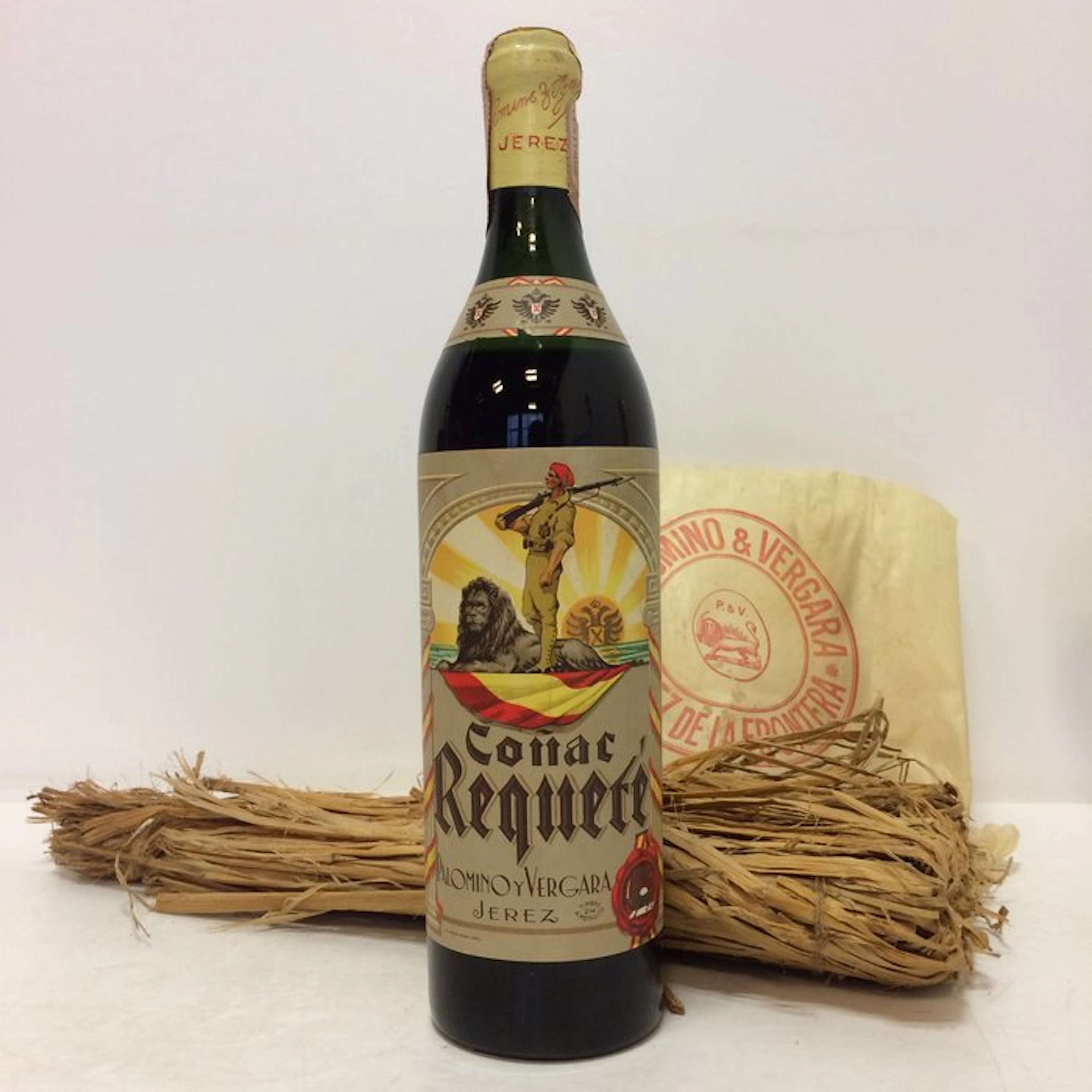 Palomino y Vergara - Coñac Requeté, Tres Aspas, Jerez - b. 1930s - n/a (75cl)