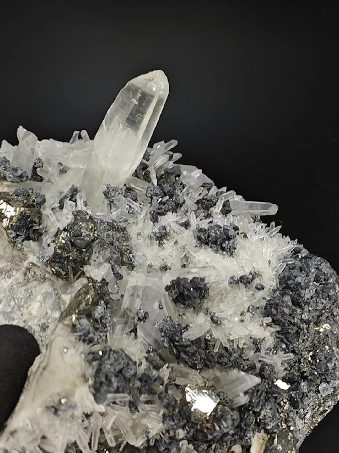 Iridescent Pyrite & Quartz