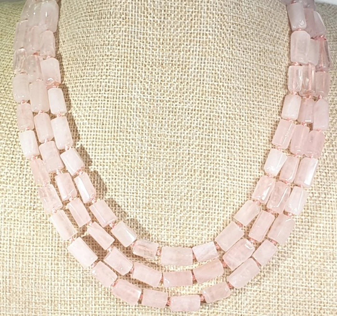 Natural Pink Quartz - Unconditional love for couples - HIGH QUALITY - Necklace