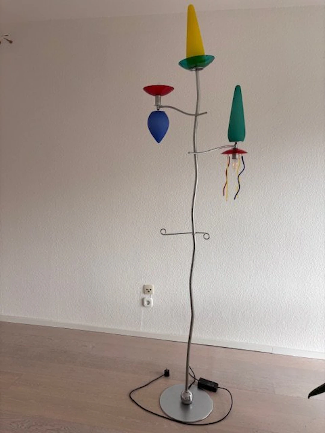 Artemide - Andrea Anastasio für Artemide - Kolumngolvlampa - Murano-glas, Rostfritt stål - Artemide Giocastra stor