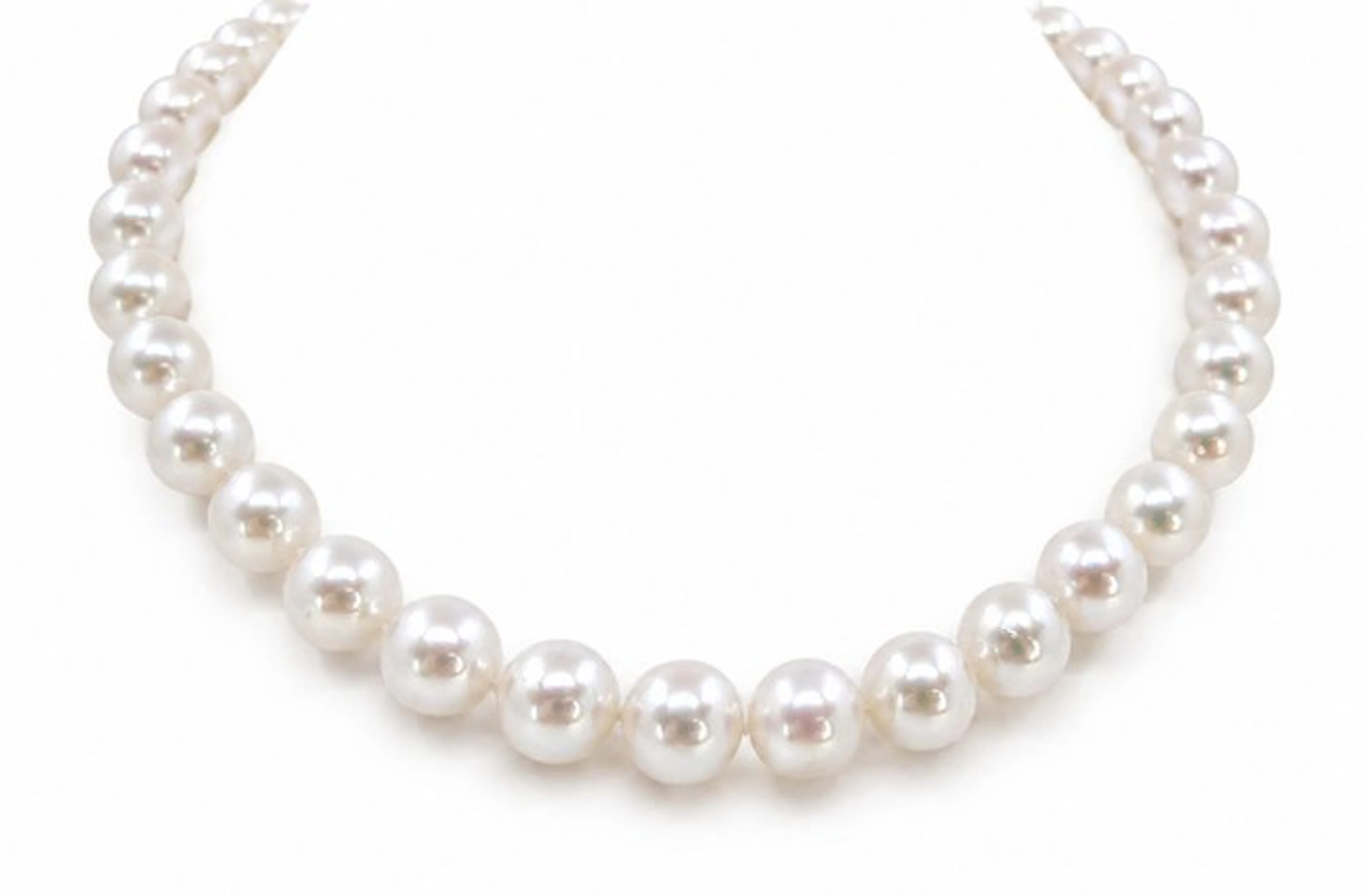 Necklace PSL Certified Round Australian South Sea Pearls - 10.0x12.1mm