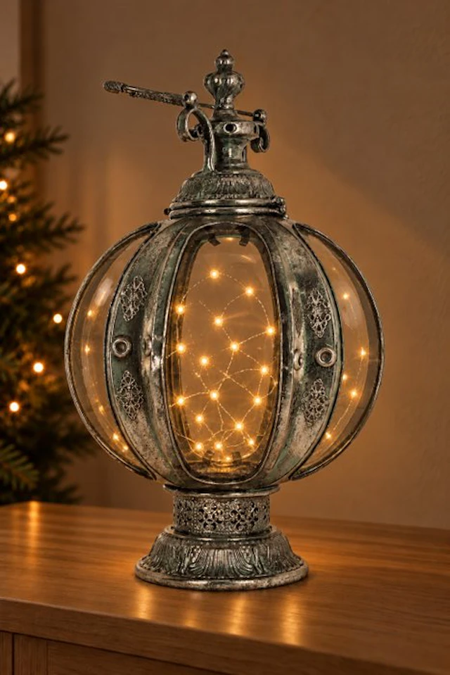 Lantern - Glass, Metal - 56 cm tall lantern!